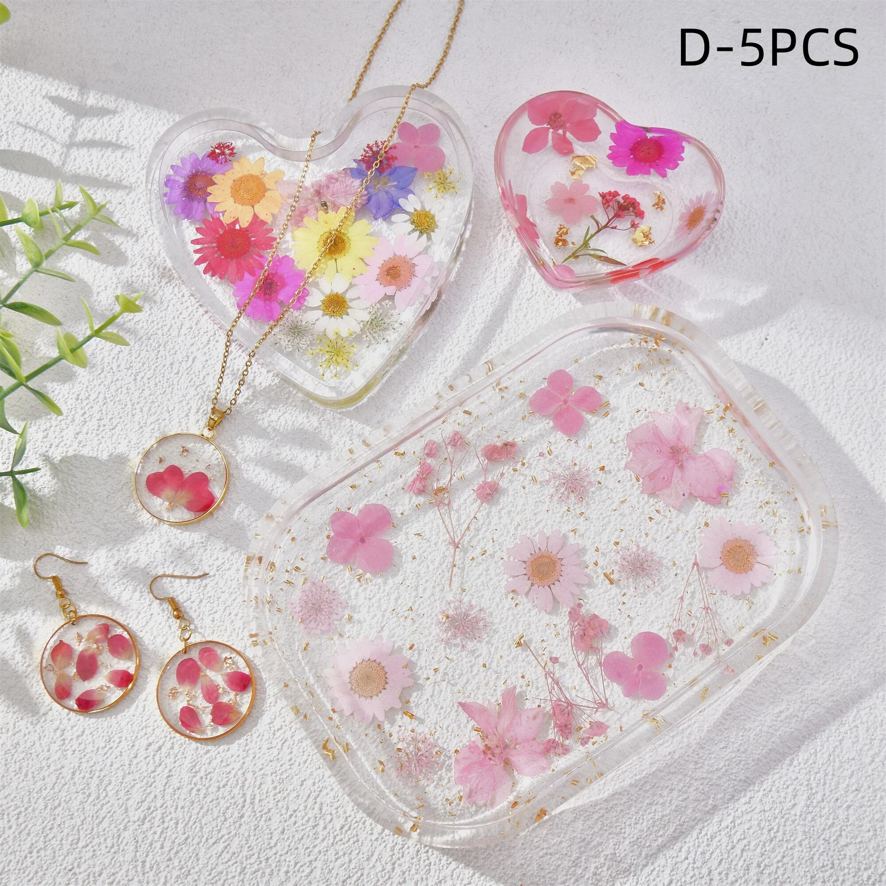 Resin Flower Jewelry/Trays