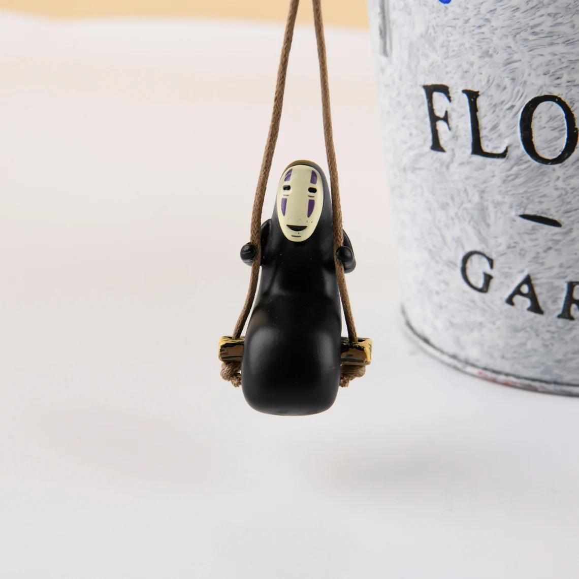 Anime Car Ornament,Swing Faceless Men Car Mirror Accessories,Spirited Away,New Car GIfts