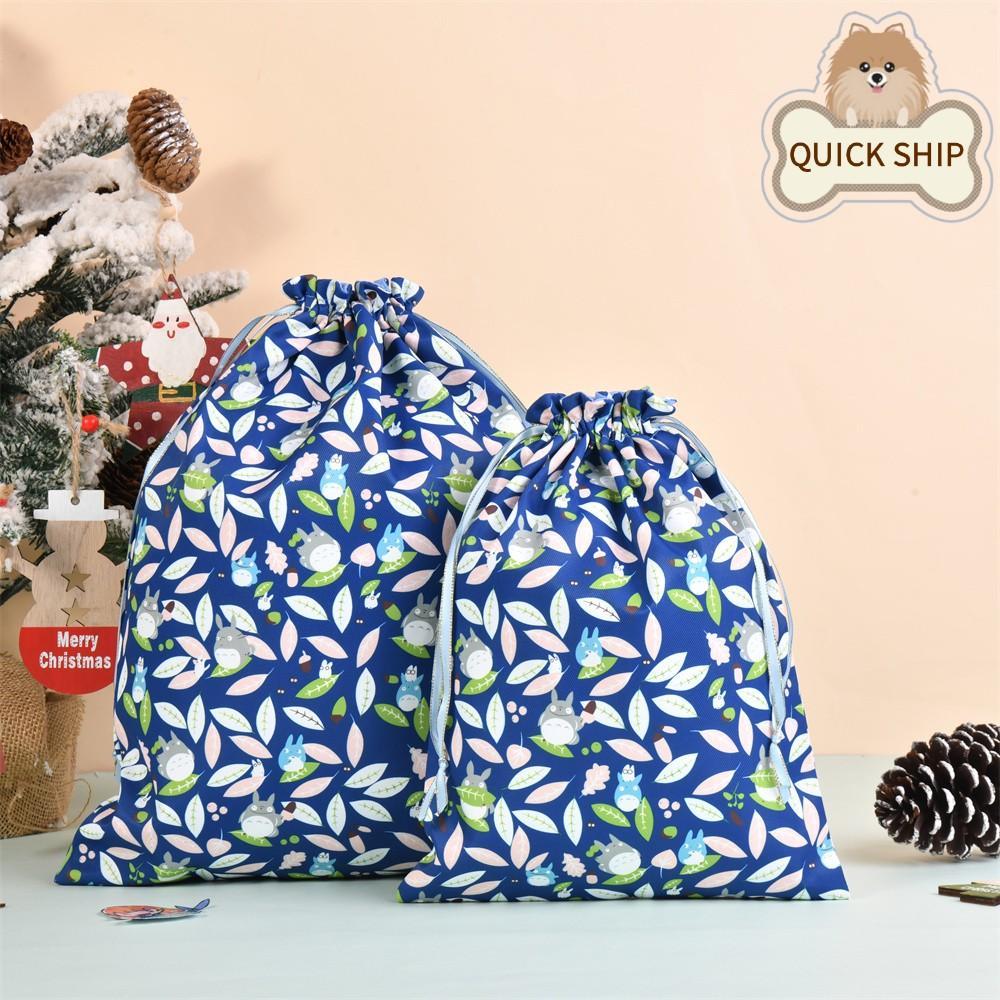 M/L Totoro Drawstring Gift Bag, Reusable Cotton Bags,Premium Quality Wedding Bag Gift