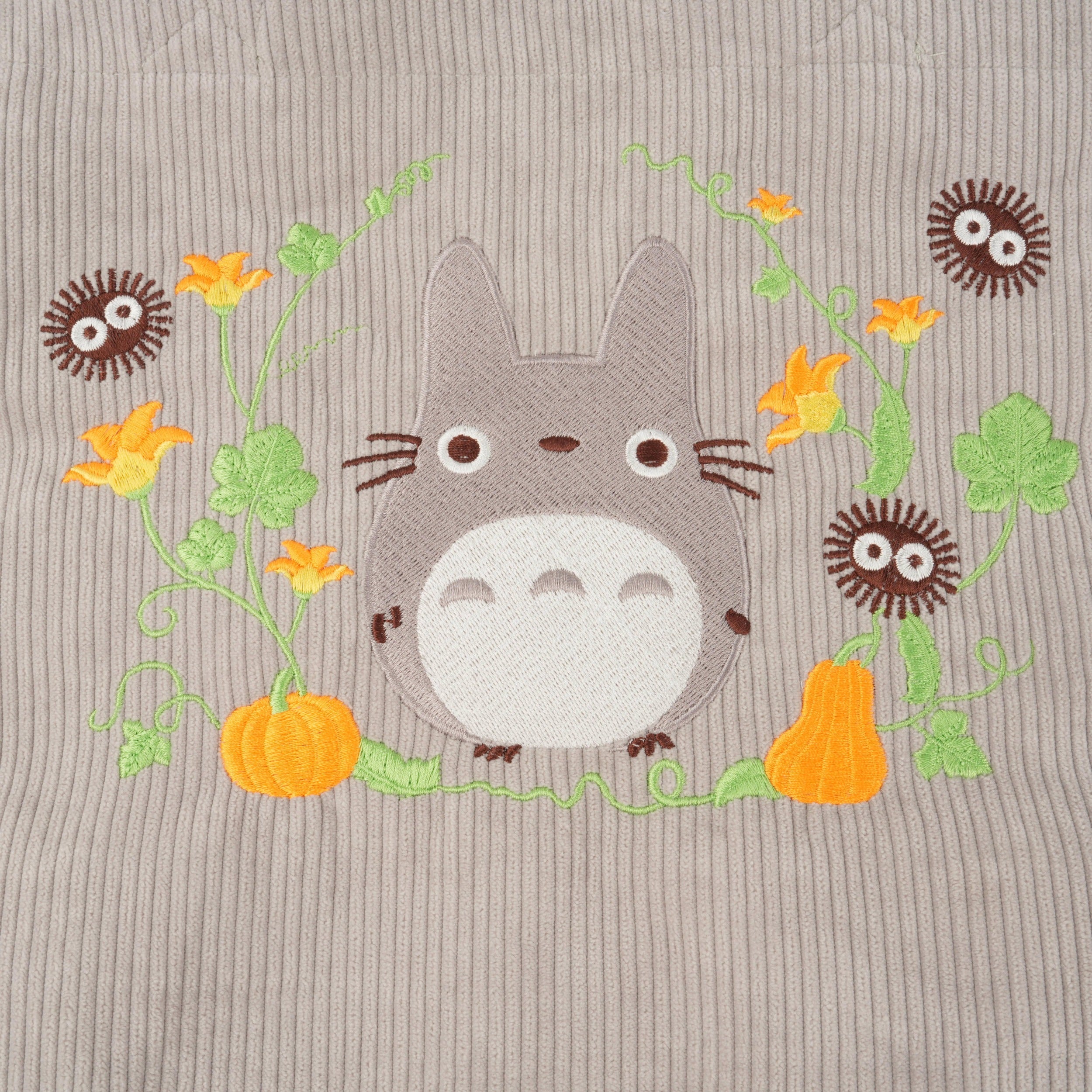 Handmade Embroidery Totoro Tote,Corduroy Bag Aesthetic,Cute Anime Handbag,Personalized Birthday Gift
