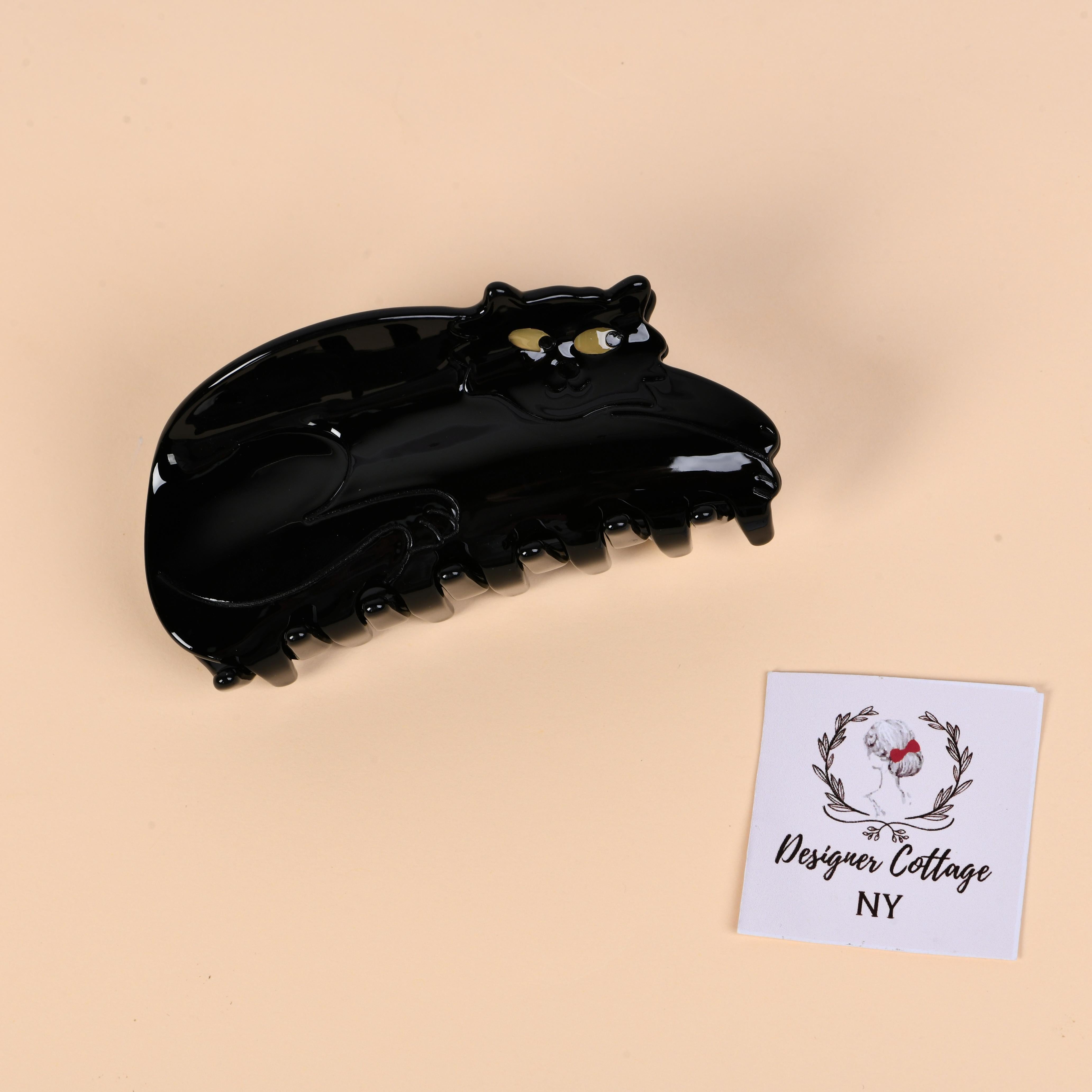 Cat Acetate Hair Claw - Adorable Animal Lover Gift, Ideal for Daily Wear, Birthday