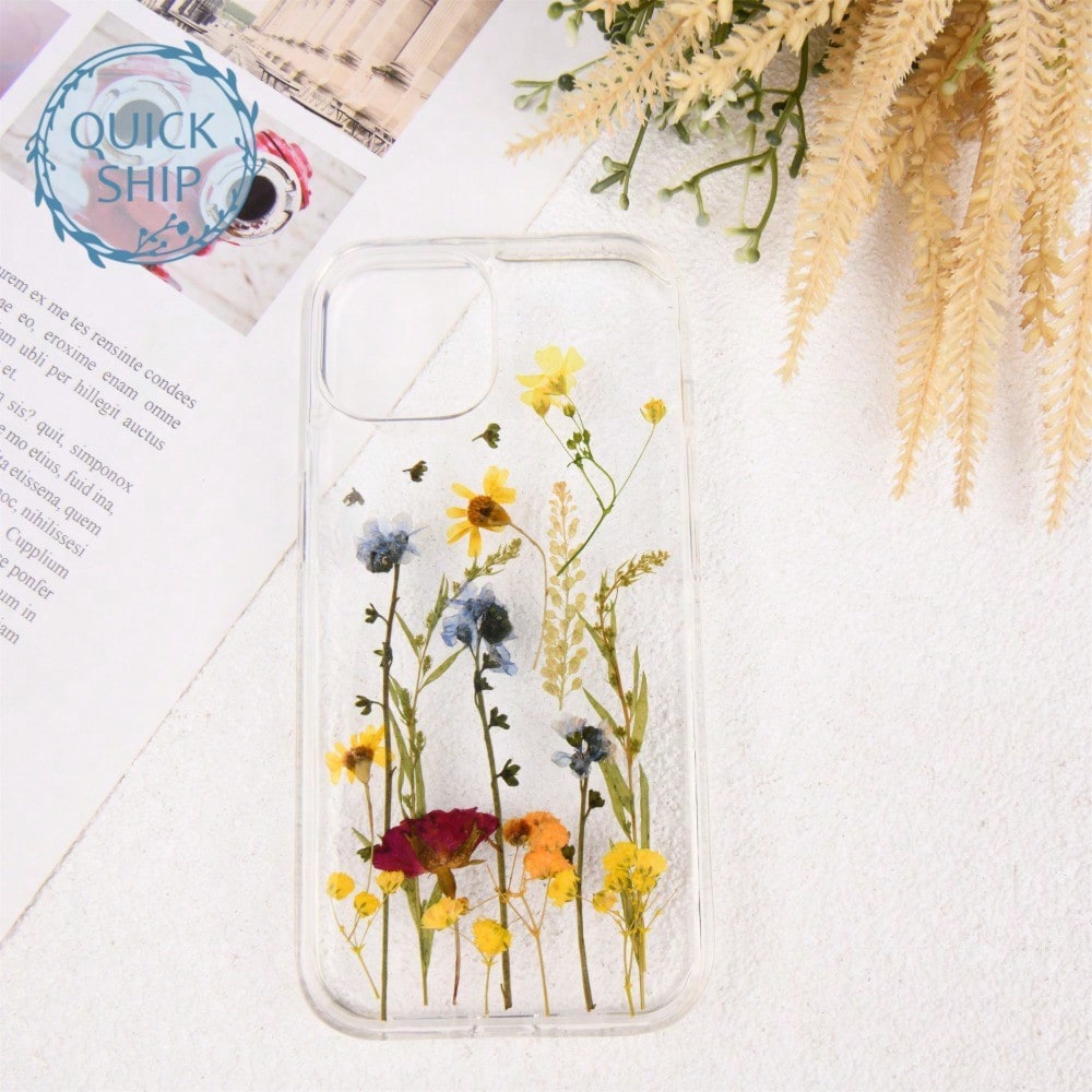 Floral Phone Case Resin TPU Material Phone Case, Suitable For IPhone 14, 15