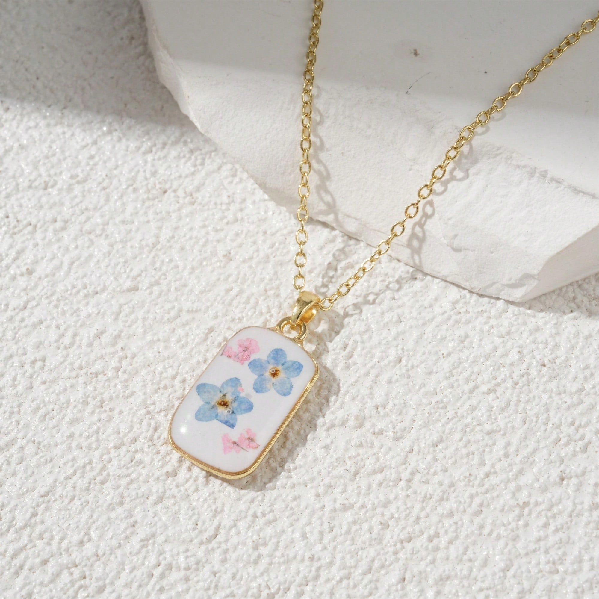 Handmade Resin Natural Plant Necklace, DIY Pendant Sweater Chain