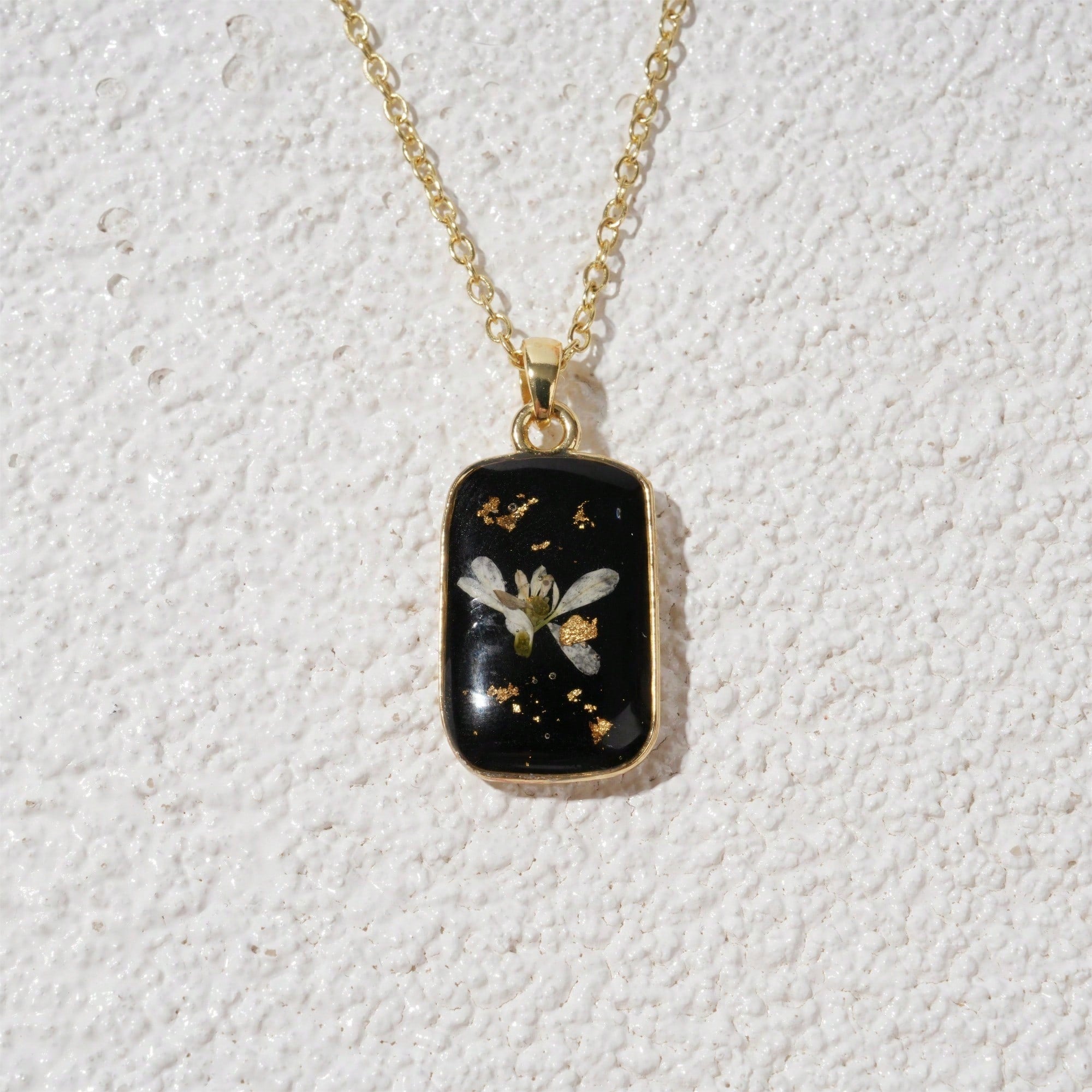 Handmade Resin Natural Plant Necklace, DIY Pendant Sweater Chain