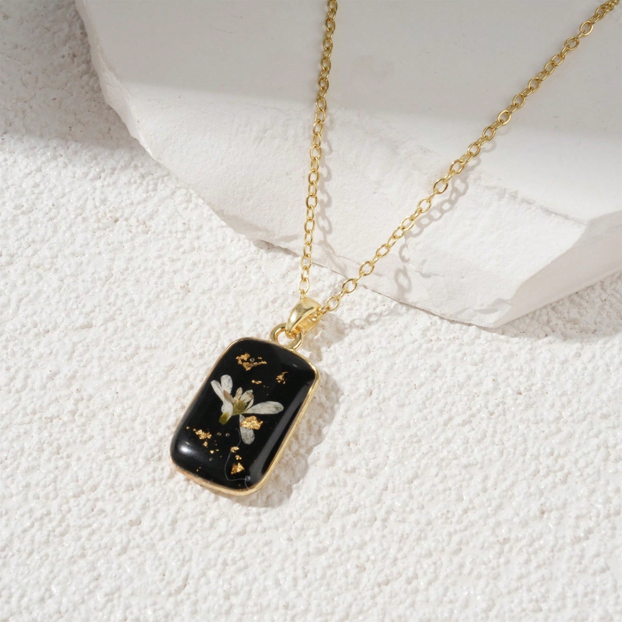 Handmade Resin Natural Plant Necklace, DIY Pendant Sweater Chain