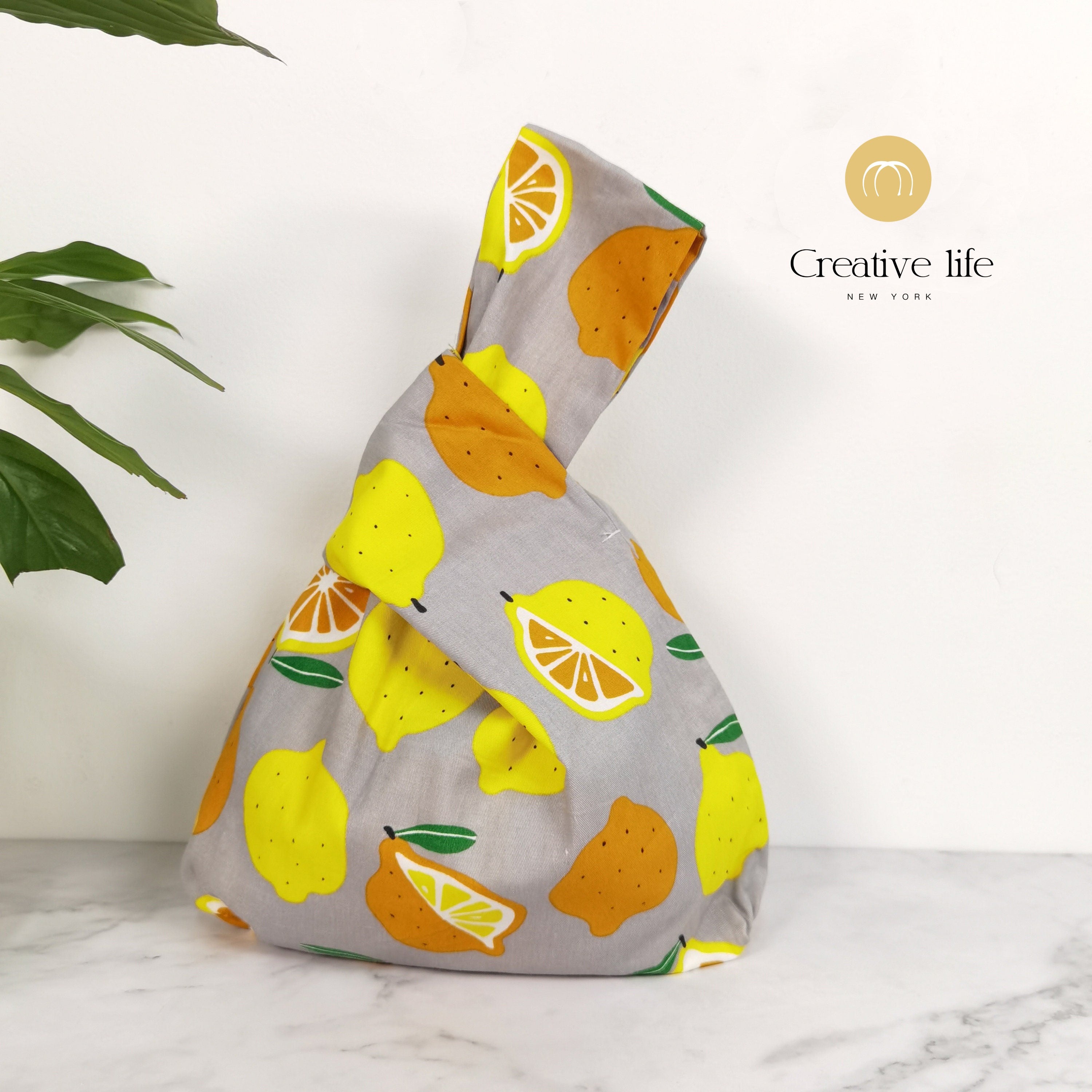Summer Fruit Knot Bag,Wrist Bag with 2 Pockets,Casual Daily Pouch