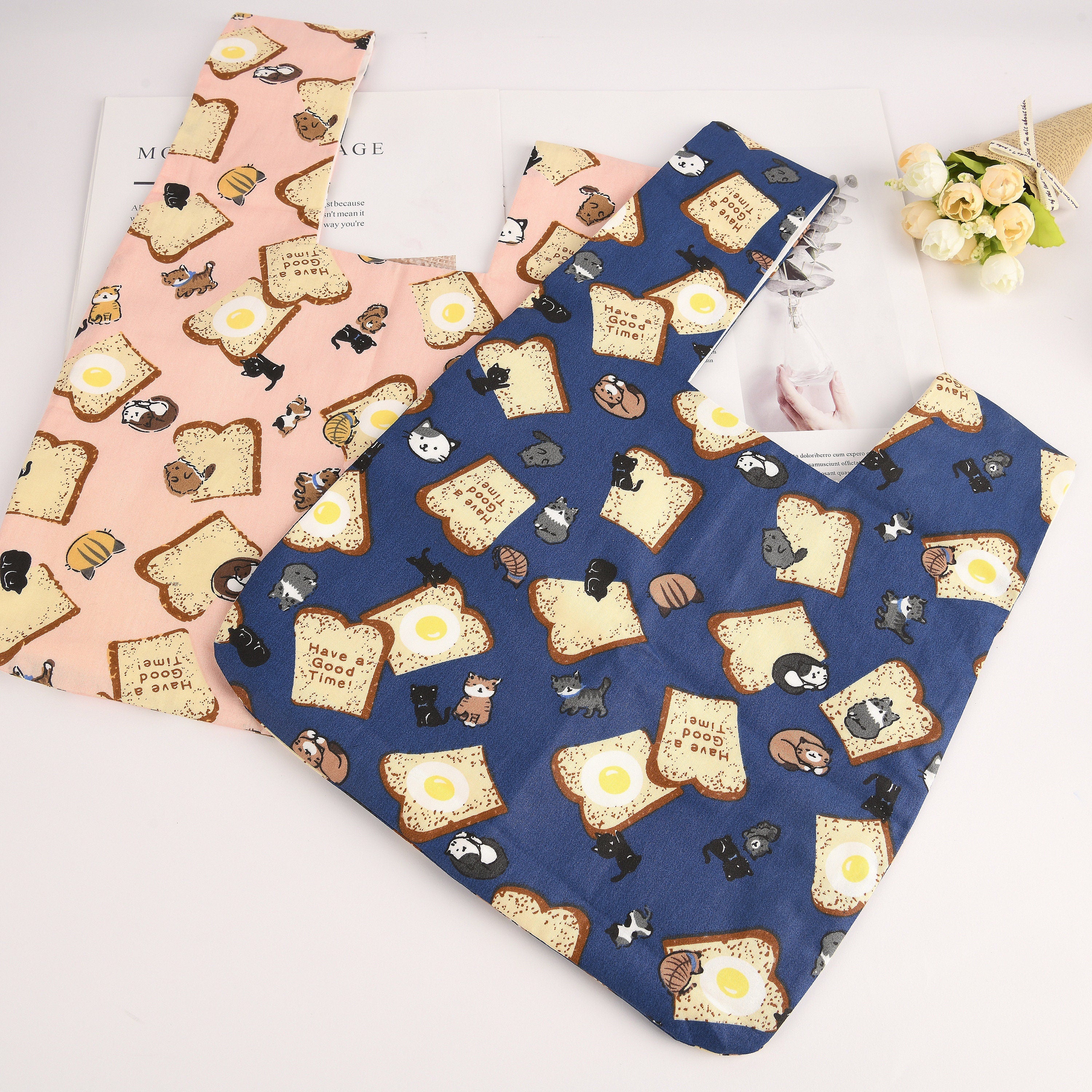 Bred & Kitten Print Cotton Wrist Bag,Wedding Party Favor Gifs