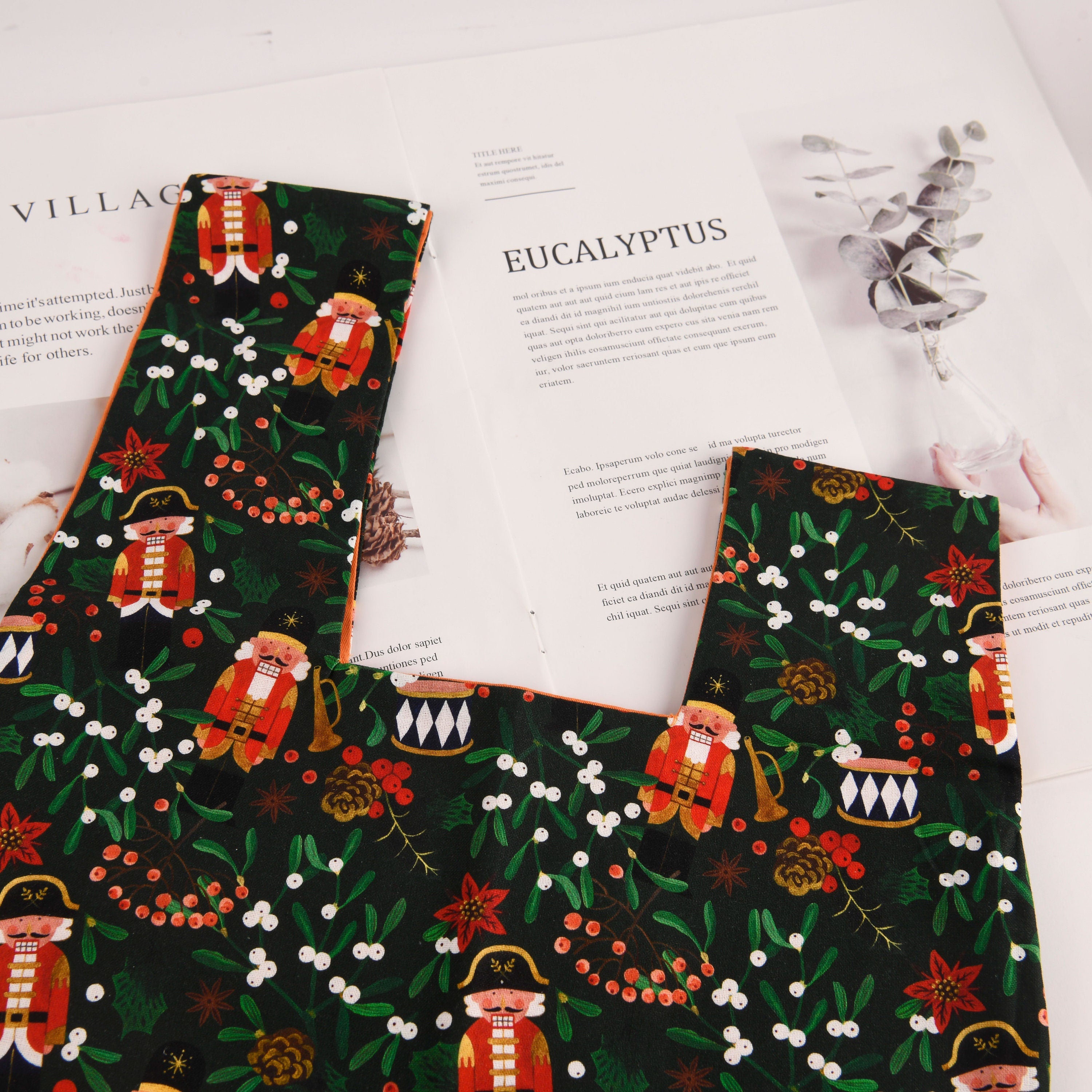 Cartoon Pattern Japanese Knot Bag, Wrist Bag, Essentials Knot Bag, Soft Cotton Fabric