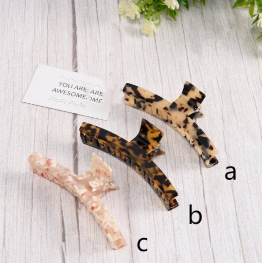 Mixed Color Square Claw Clip