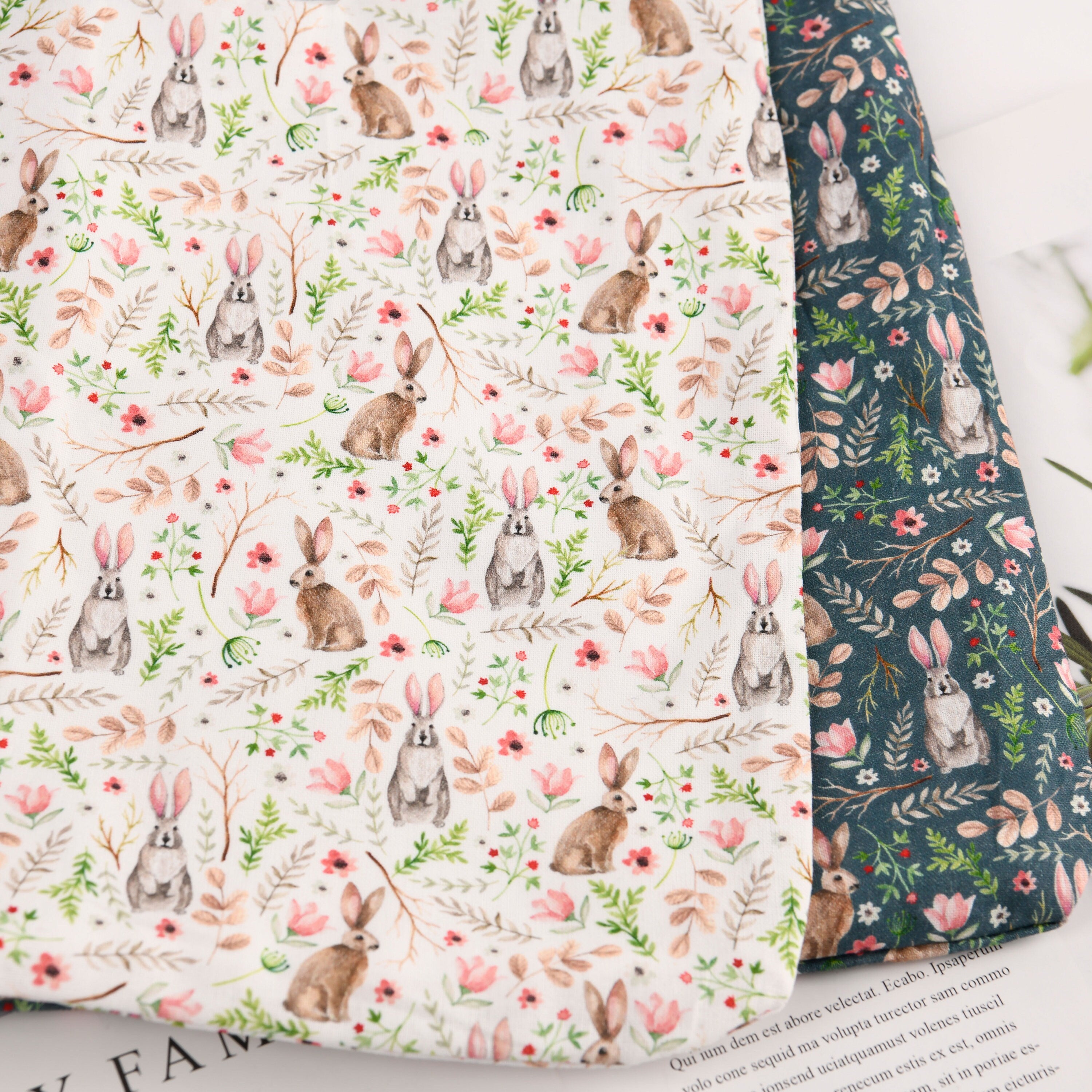 Bunny Flowers Knot Bag: Handmade Cotton Wrist Bag, Birthday/Wedding/Party Gift