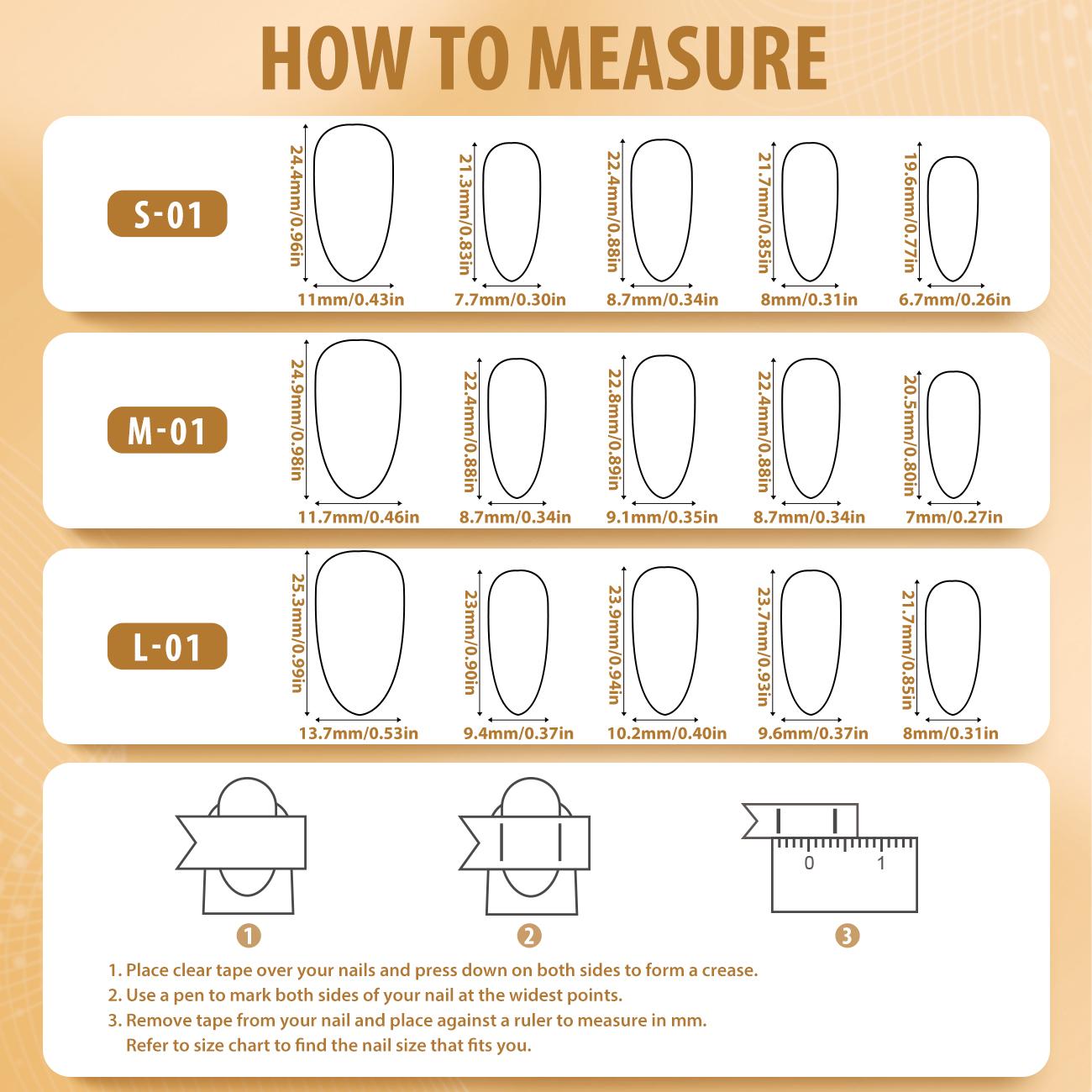 Reusable Golden Line Heart Diamonds Almond Nails,Creative Design