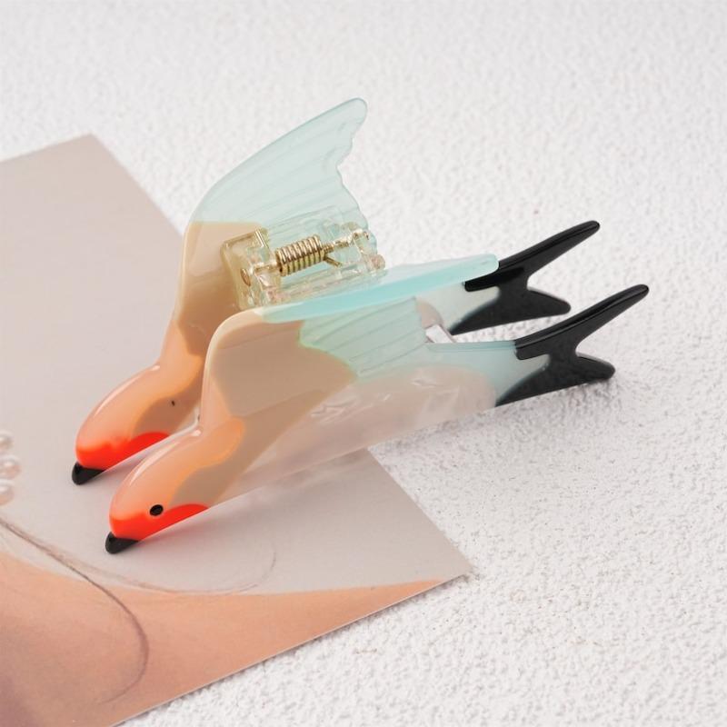 Cute Swallow Acetate Hair Claw Clip, Bird Lovers Gift,Interesting Hair Clips