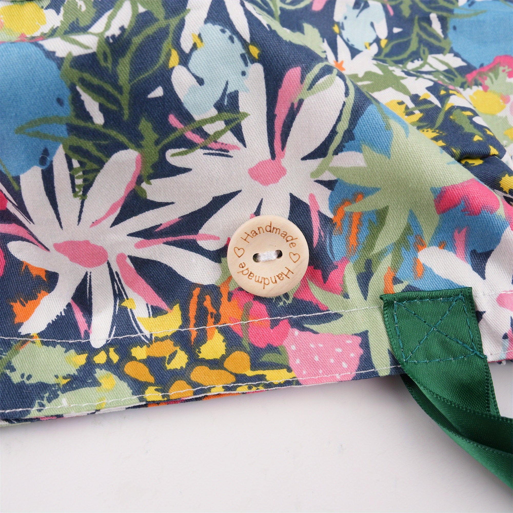 Spring Colorful Floral Cotton Hair Cap Scrub Cap with Ribbon, Premium Soft Cotton Fabric, Surgical/Medical/Vet Cap