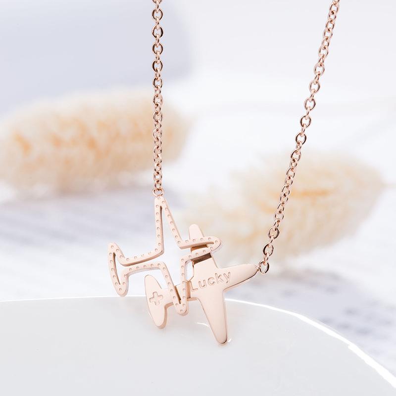 Airplane Necklace, Gift For Her,Couple Necklace, Birthday Day Gift
