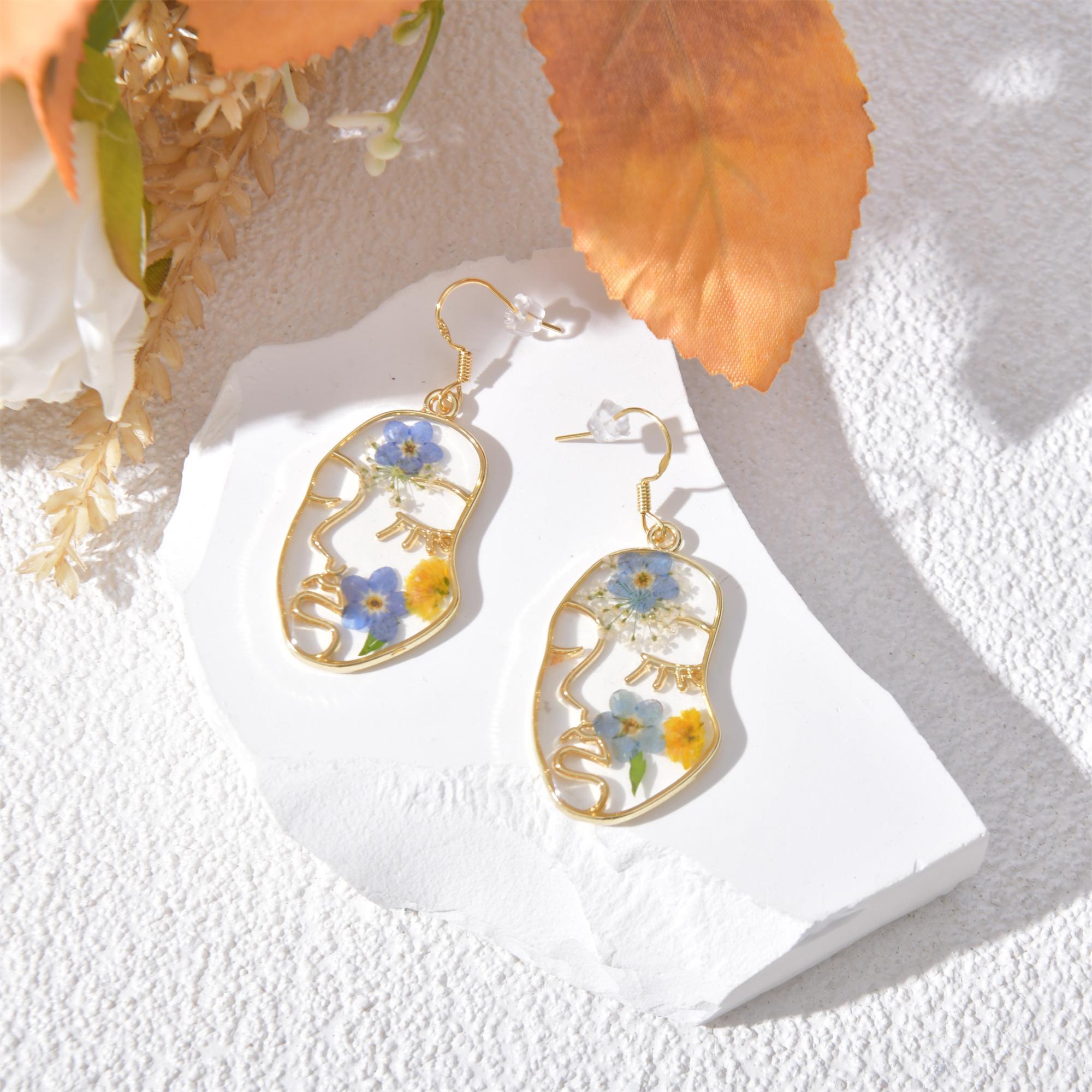 Handmade Gold Plated Forget Me Not Earrings & Necklaces for Birthday and Valentine's Day Gifts