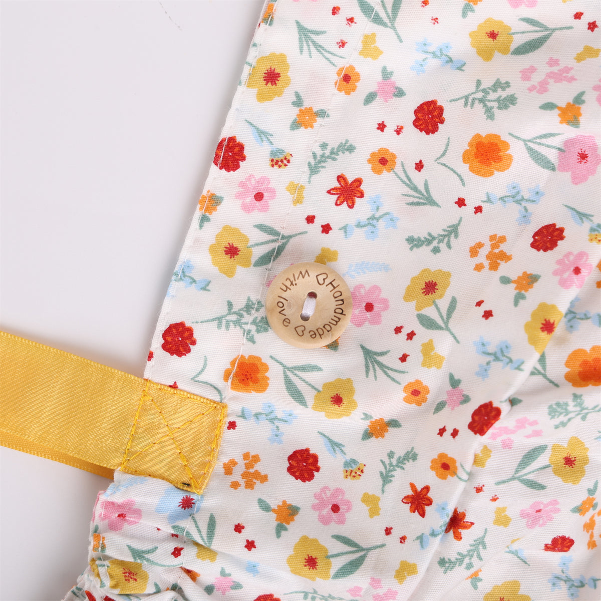 Garden Small Flower Cotton Ponytail Scrub Cap
