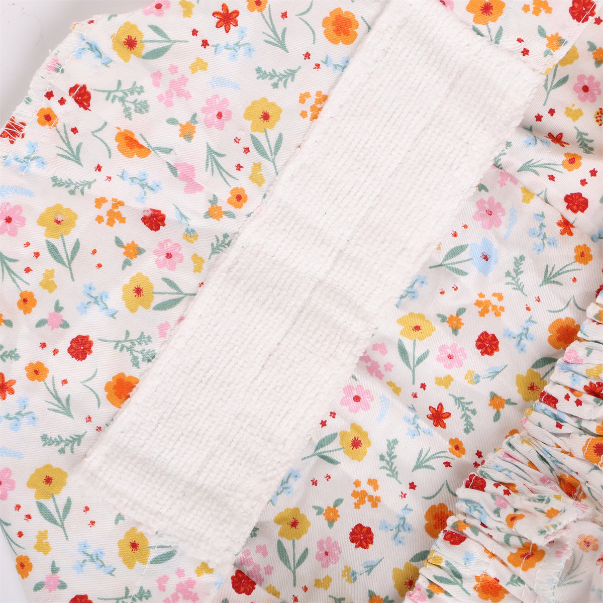 Garden Small Flower Cotton Ponytail Scrub Cap