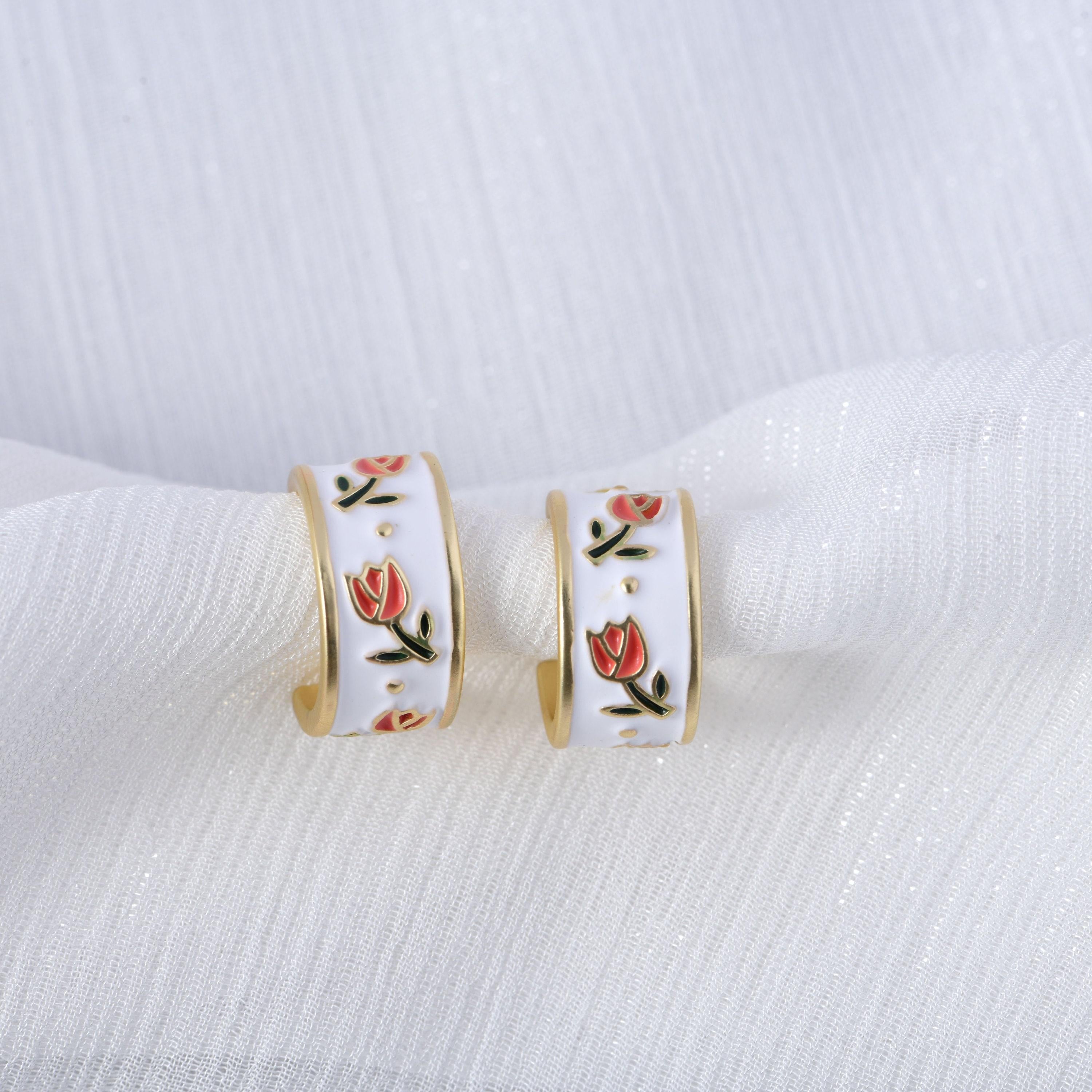 Huggie Tulip Stud Earrings,Minimalist Style,S925,Dainty Helix Hoop,Birthday Gifts
