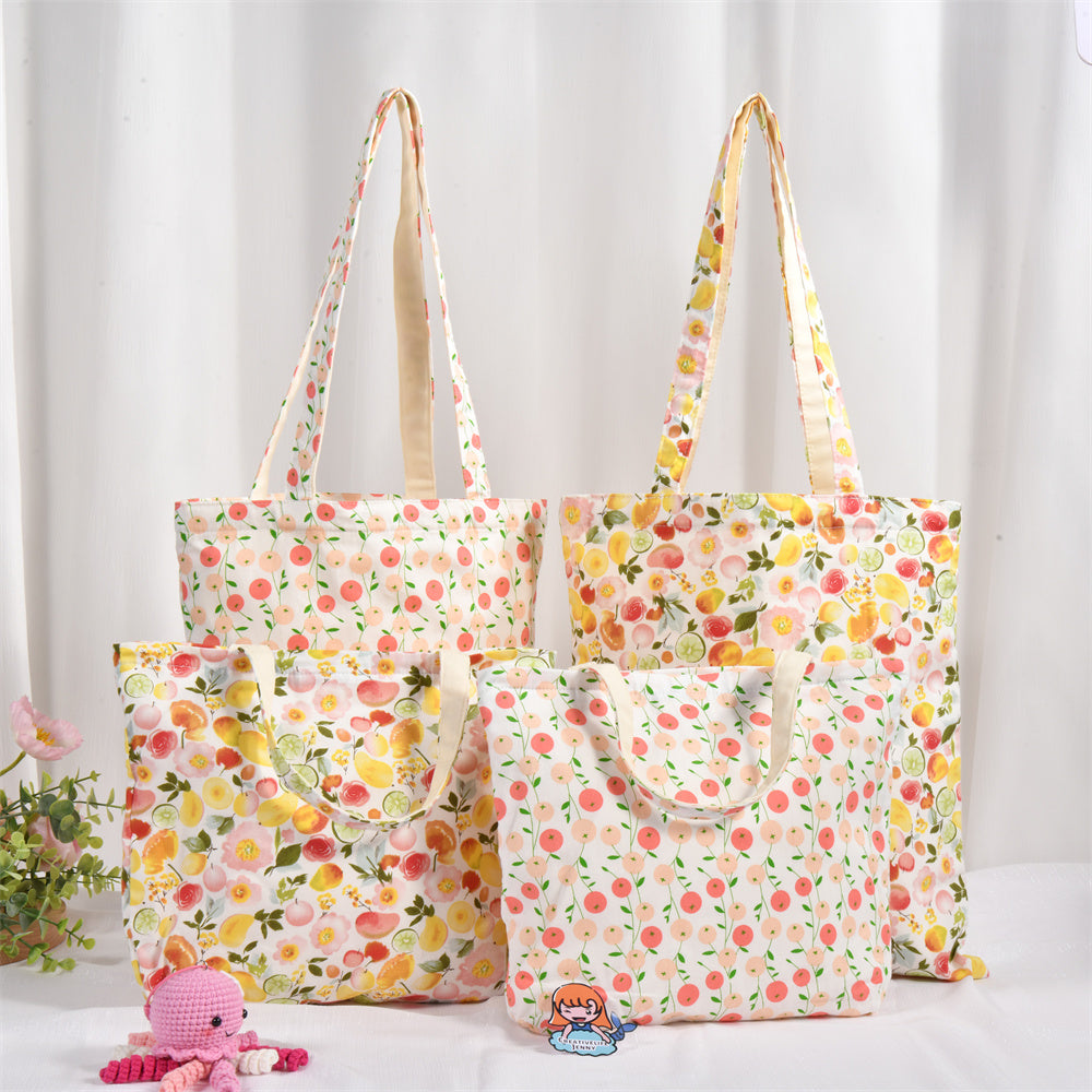 Apple Fruit Totes, Shoulder Bag with Zipper