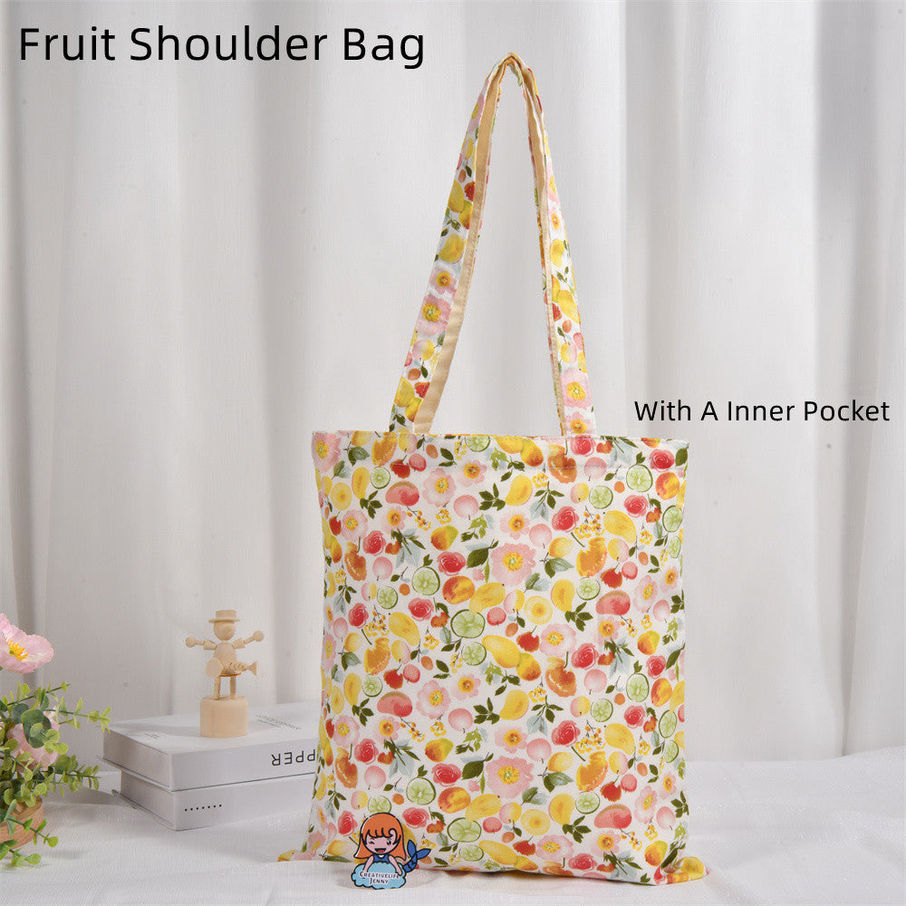 Apple Fruit Totes, Shoulder Bag with Zipper