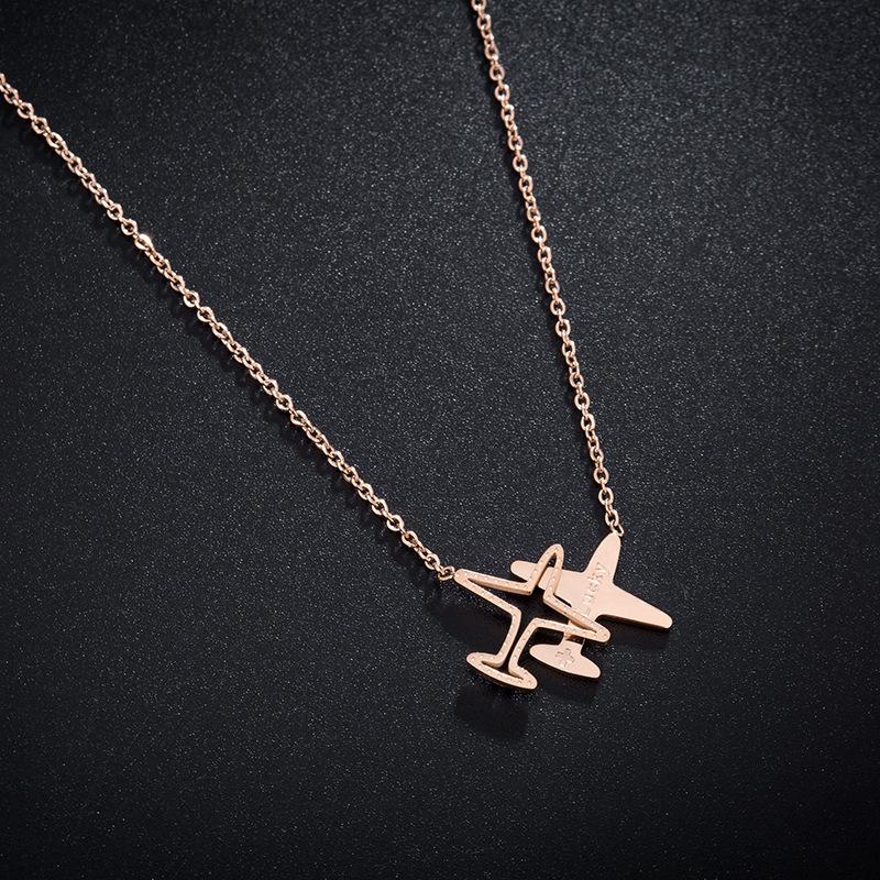 Airplane Necklace, Gift For Her,Couple Necklace, Birthday Day Gift