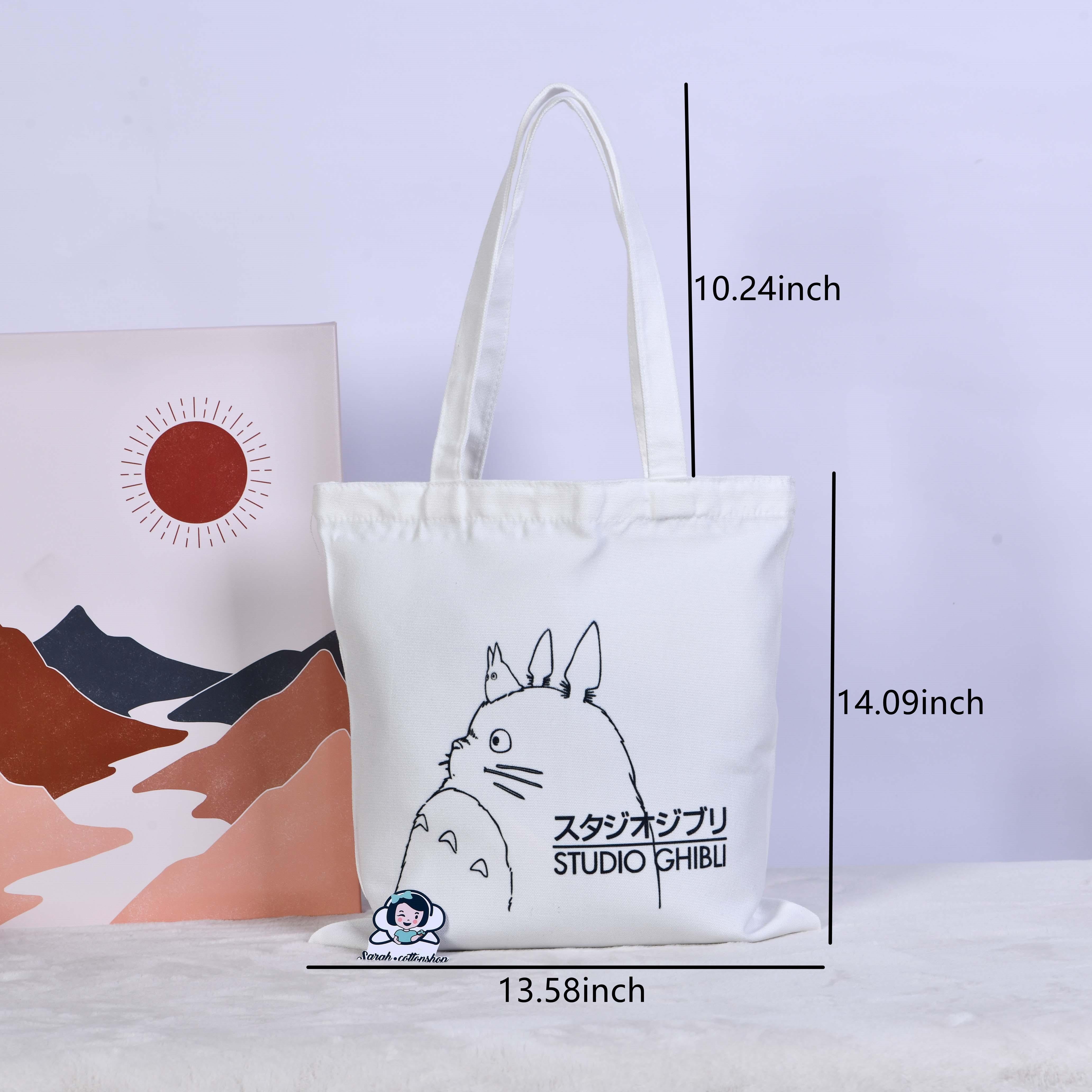 Anime Faceless Man/Totoro Canvas Tote Bag, Shopping Bag Handmade