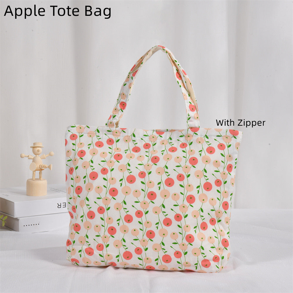 Apple Fruit Totes, Shoulder Bag with Zipper
