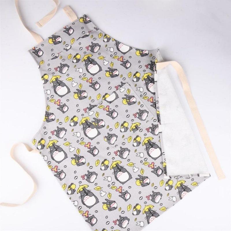 Totoro Apron with Pockets-Handmade Canvas for Cooking,Baking,and Painting - Adjustable