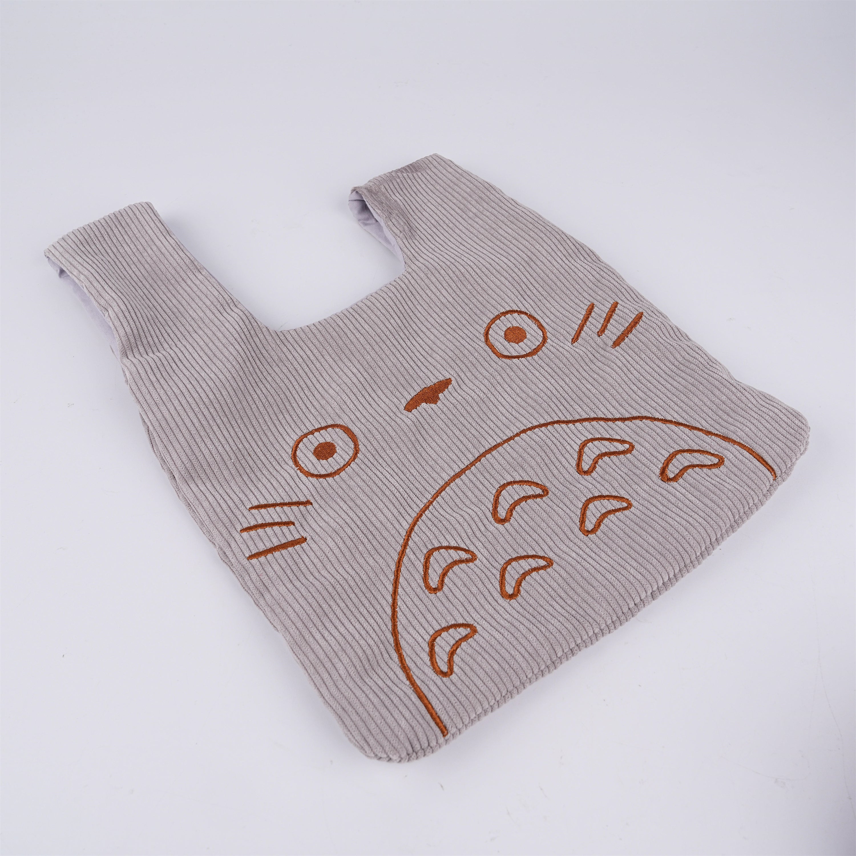 Cute Japanese Totoro Corduroy Bag,Shopping Tote,Wrist Bag For Women