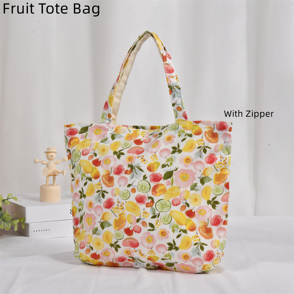 Apple Fruit Totes, Shoulder Bag with Zipper