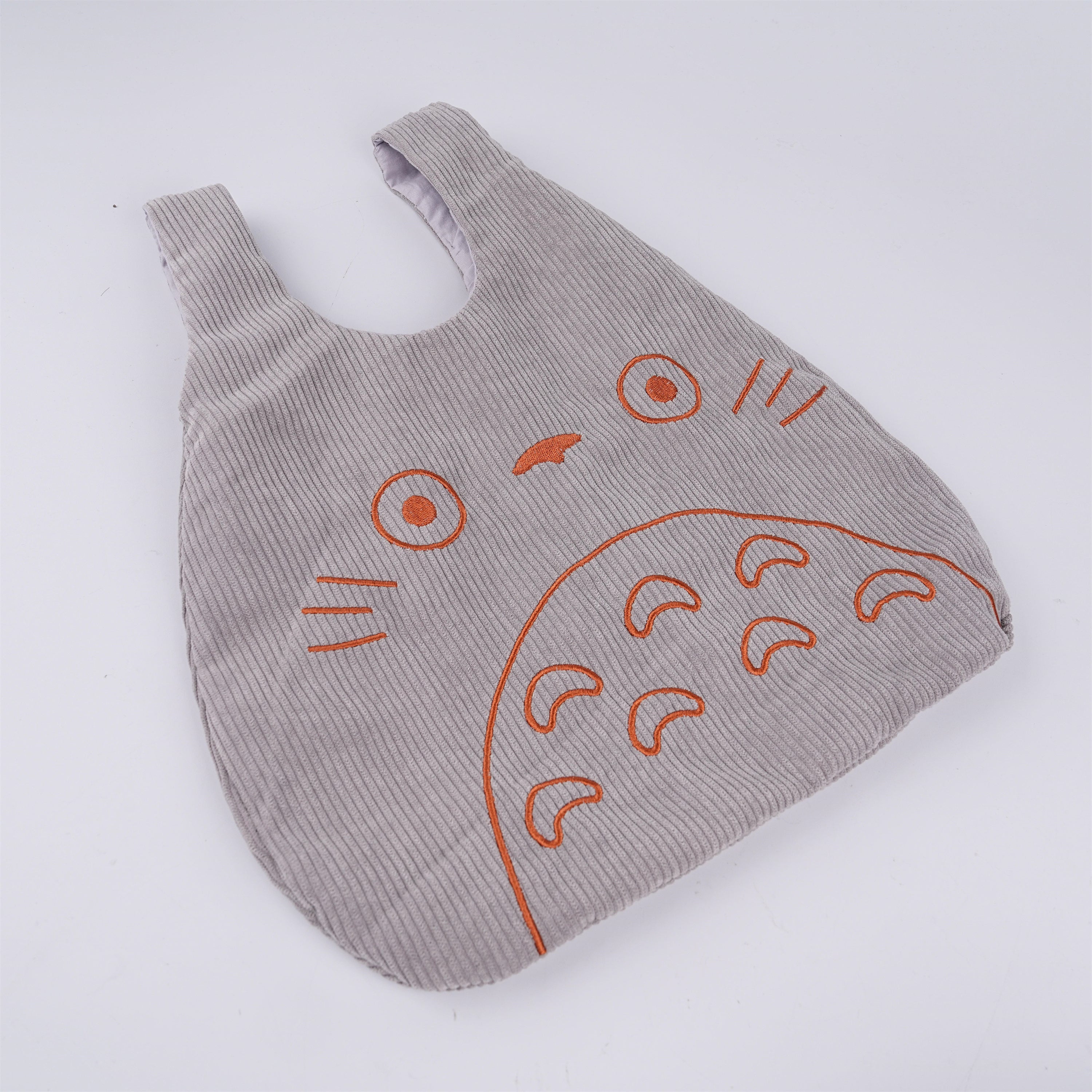 Cute Japanese Totoro Corduroy Bag,Shopping Tote,Wrist Bag For Women