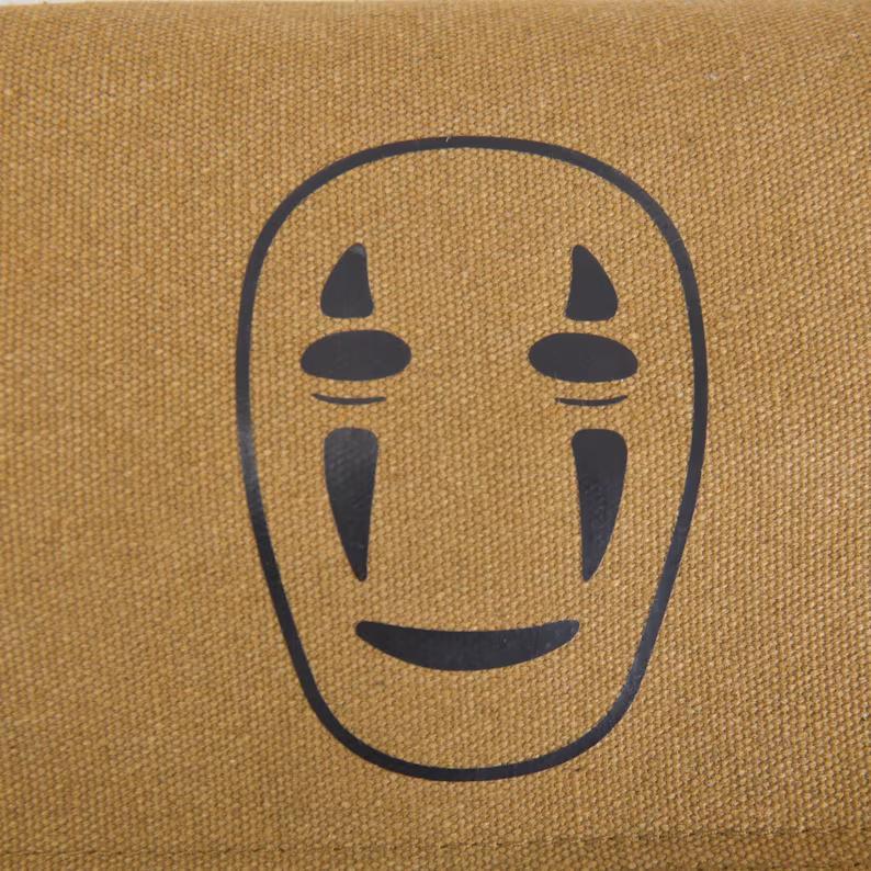 Totoro/Faceless Man Canvas Satchel Bag, Japanese Style Message Bag