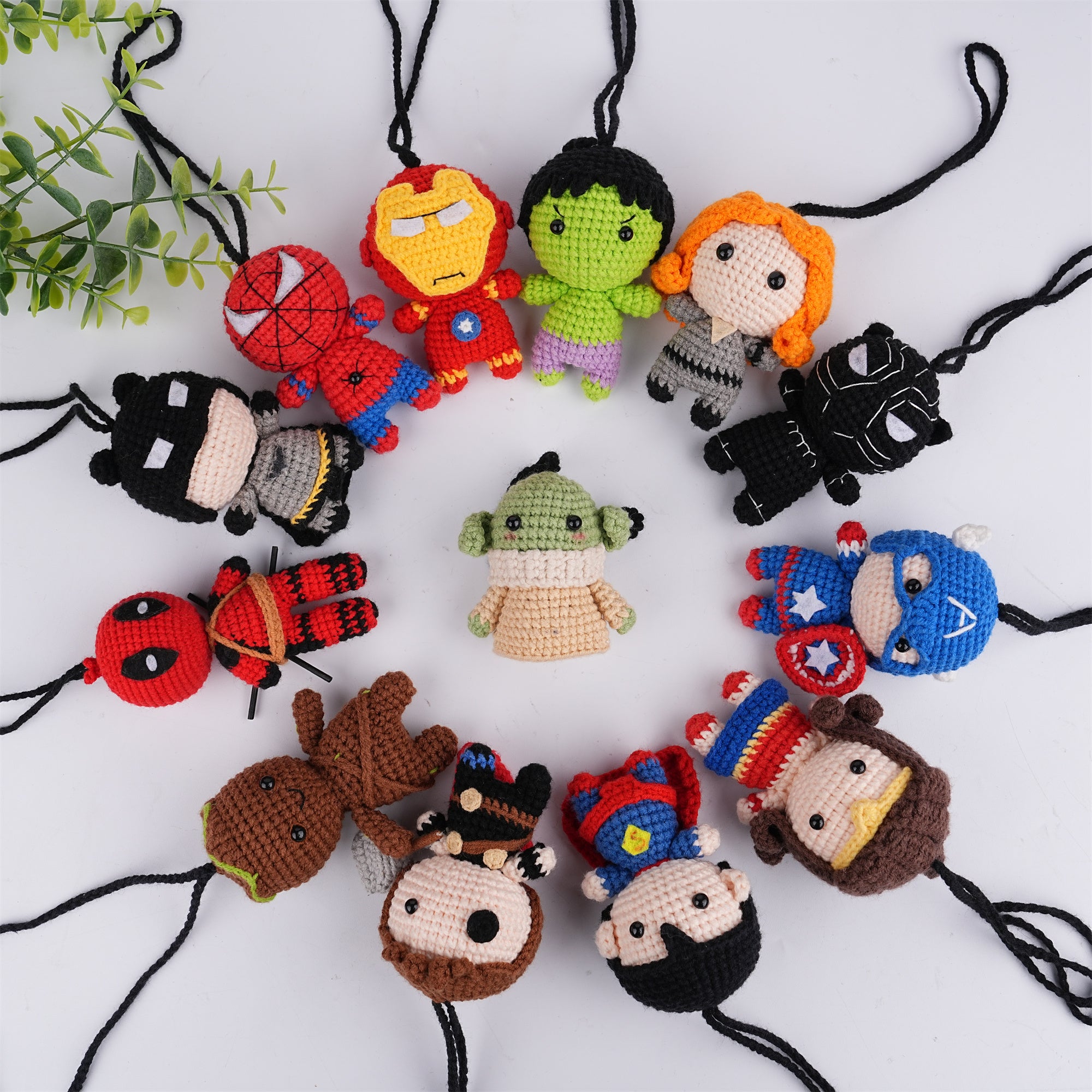 Handmade Marvel Superhero Doll Car Pendant Oranment