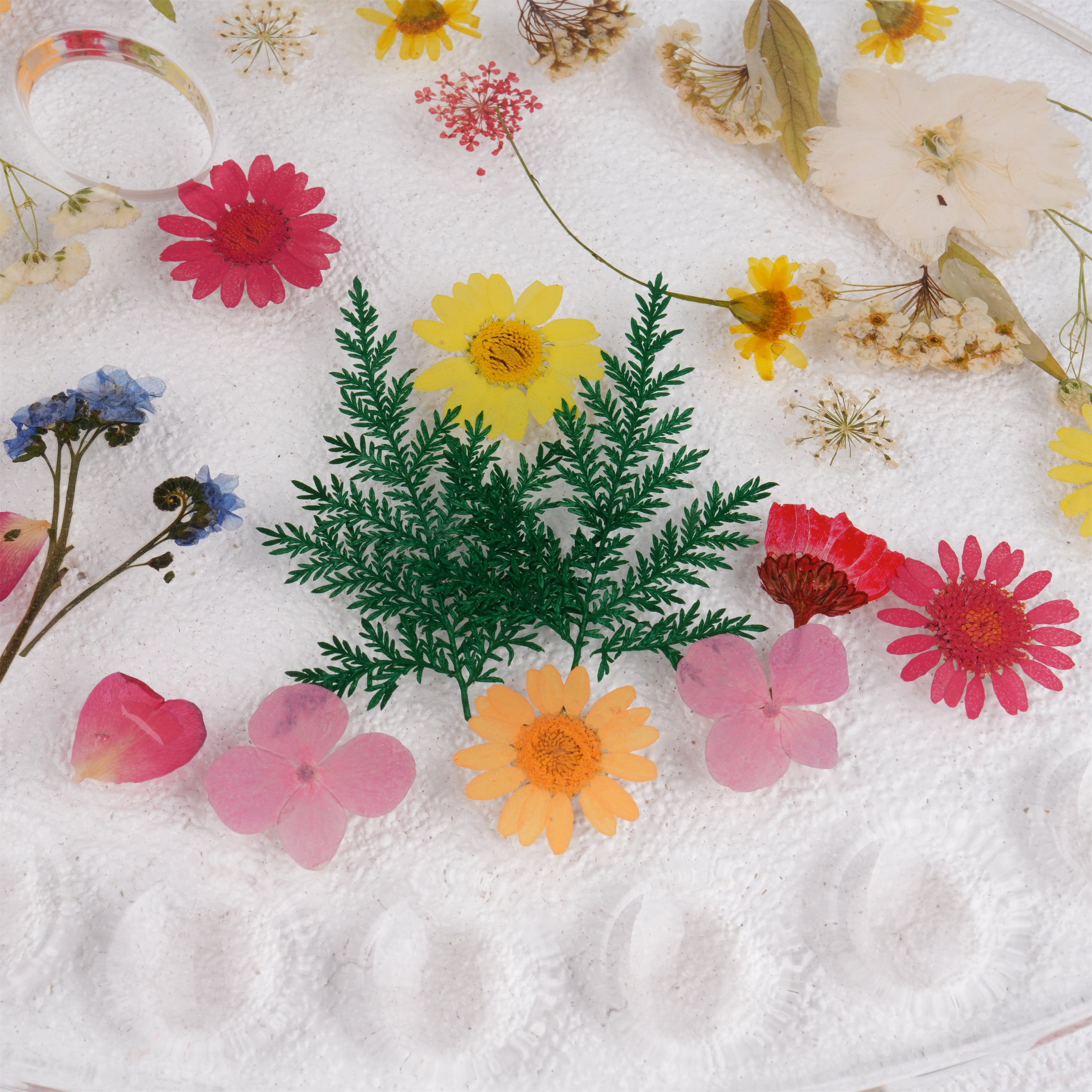 Floral Resin Paint Palette, Pressed Flowers, Handmade Paint Palette