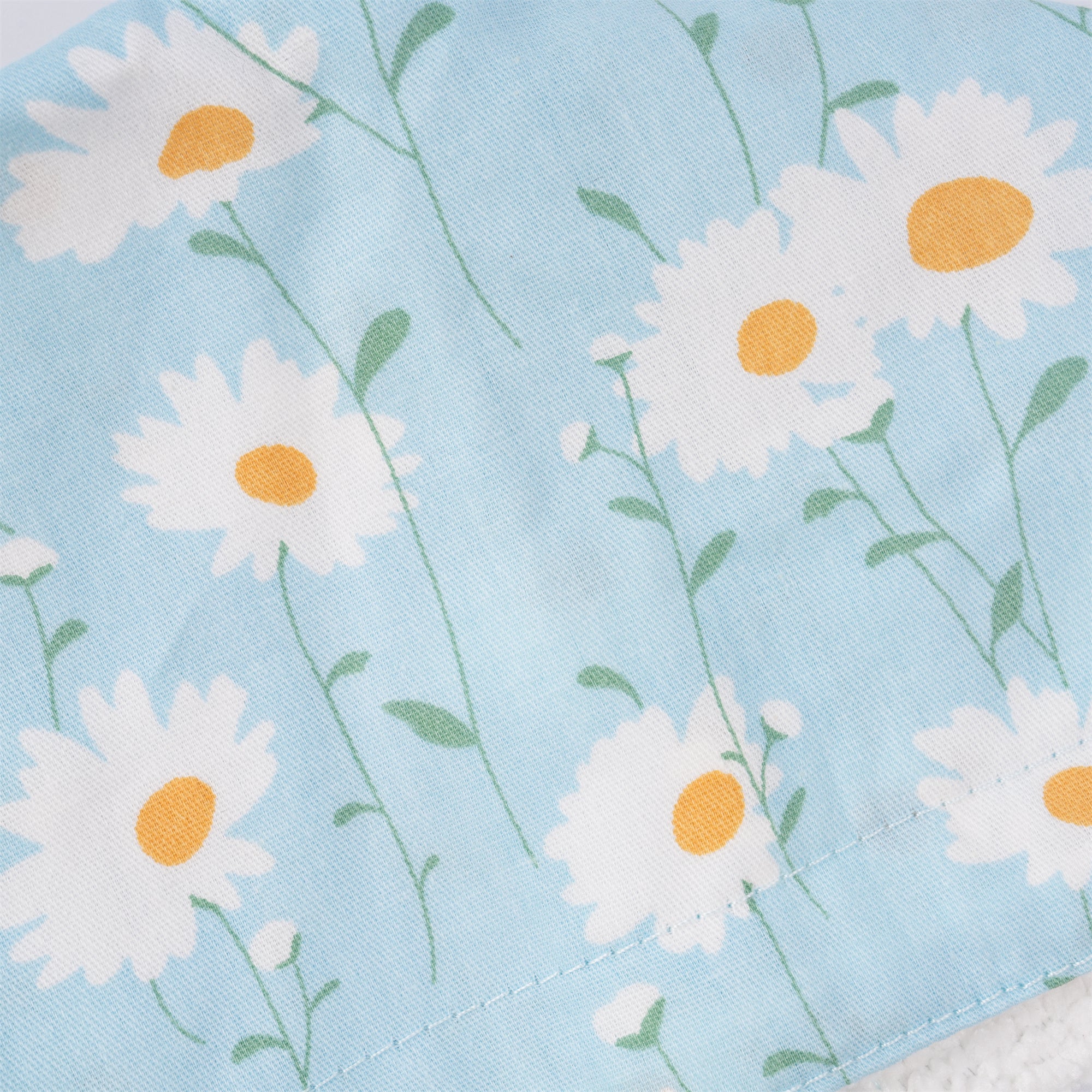 Baby Blue Daisy Ponytail Scrub Cap For Women