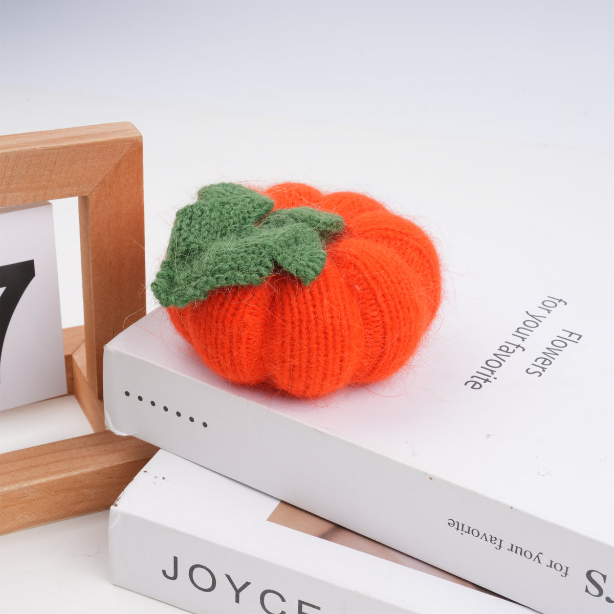 Knitting Decorative Pumpkins, Soft Felt Harvest Accent