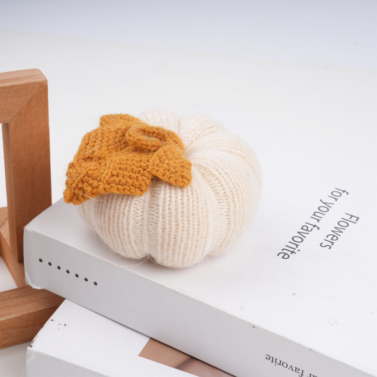 Knitting Decorative Pumpkins, Soft Felt Harvest Accent