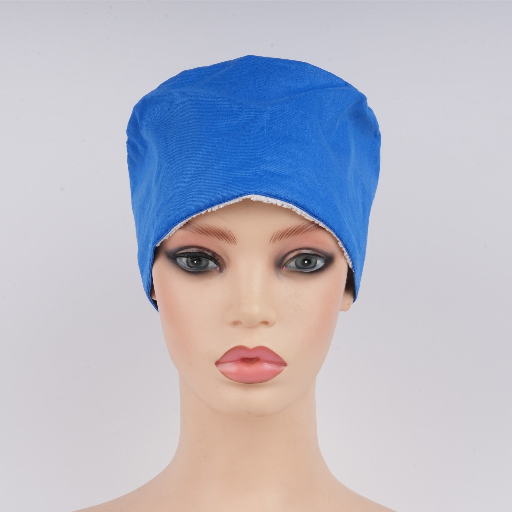 Blue Solid Cotton Surgical Scrub Cap - EURO STYLE