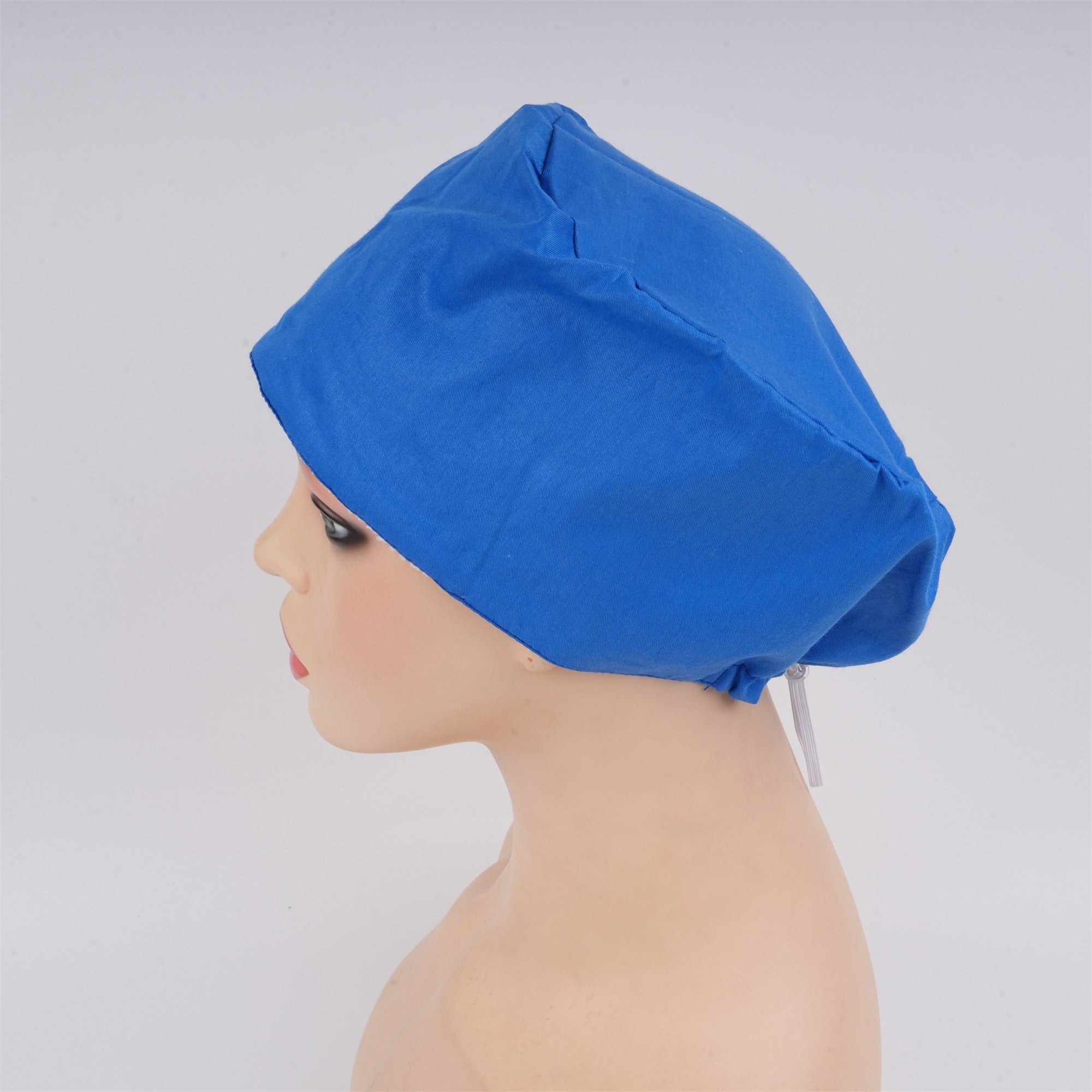 Blue Solid Cotton Surgical Scrub Cap - EURO STYLE