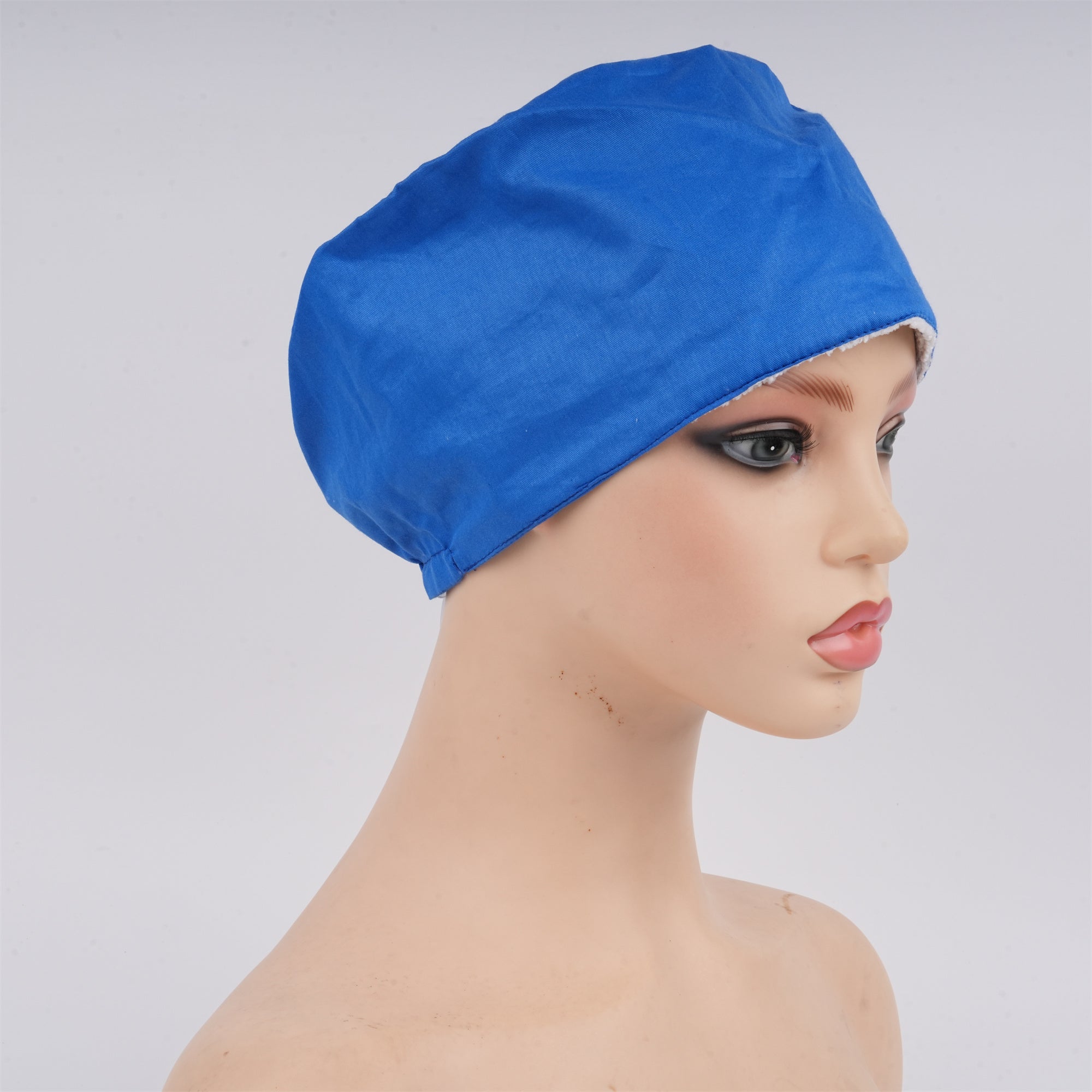 Blue Solid Cotton Surgical Scrub Cap - EURO STYLE