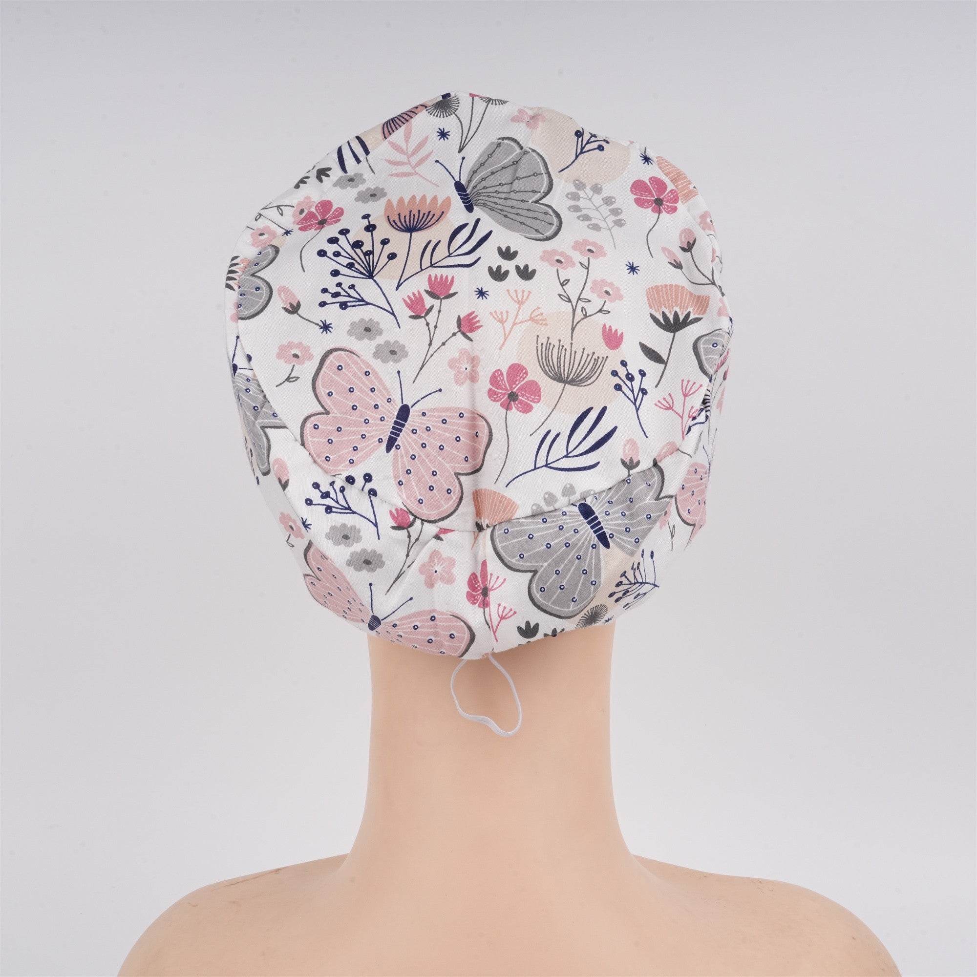 PInk Butterfly Euro Surgical Scub Cap