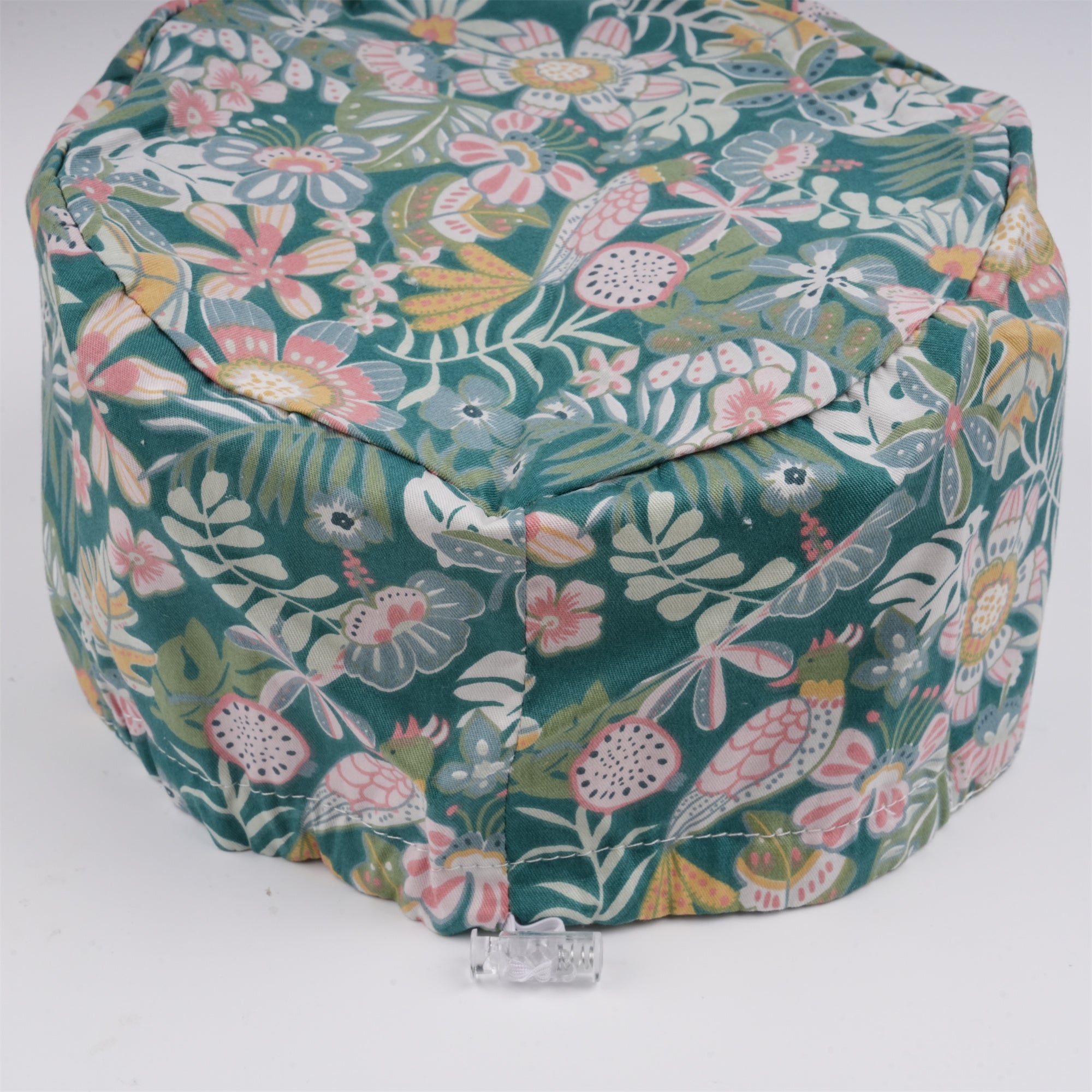 Green Leaves Euro Style Surgical Scrub Cap,Handmade Cotton OR Cap