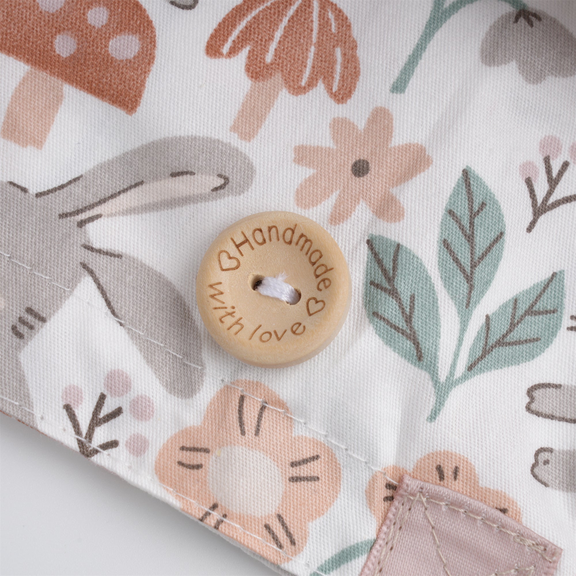 Bunny Mushroom Cotton Ponytail Scrub Cap