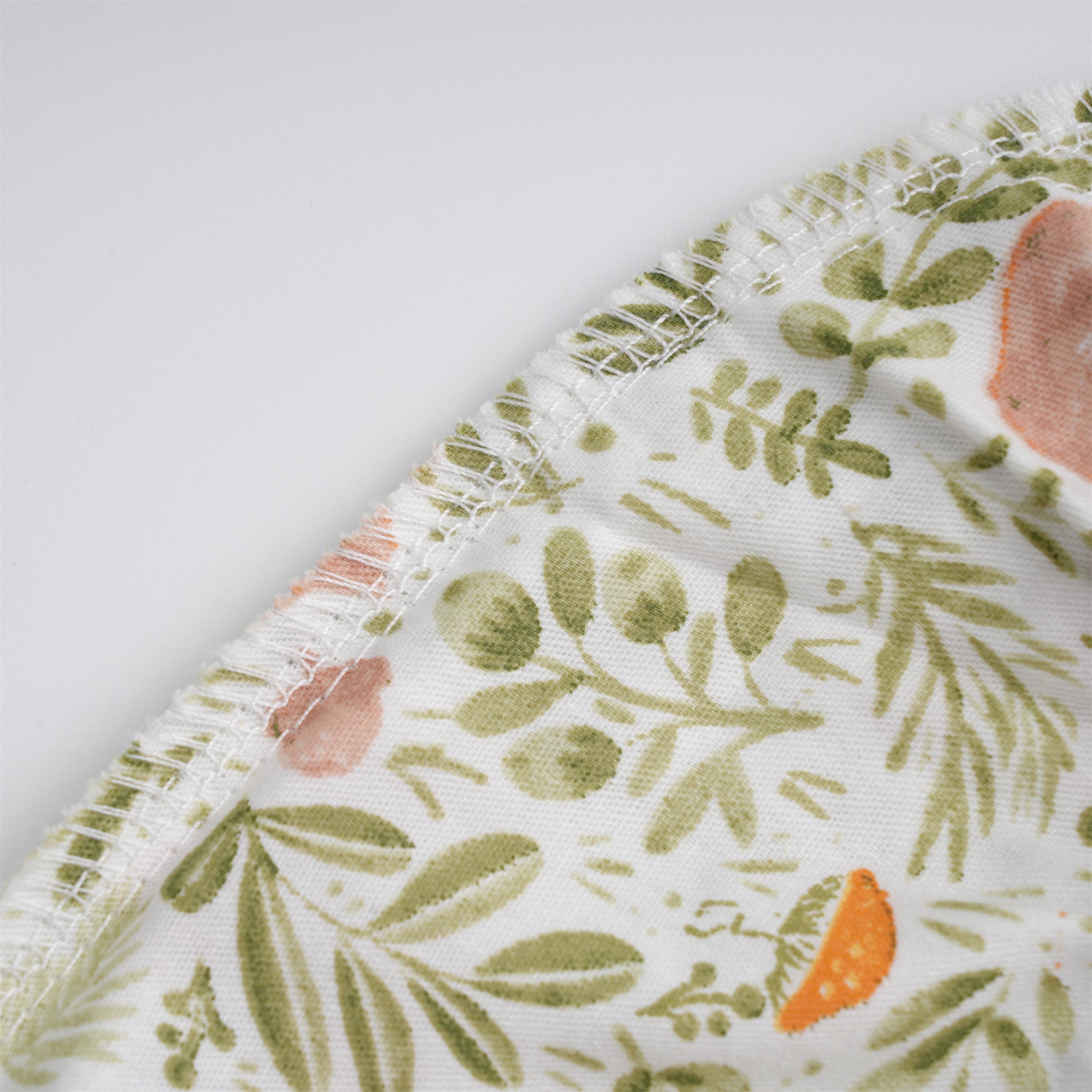 Squirrel & Greenery Cotton Ponytail Scrub Cap