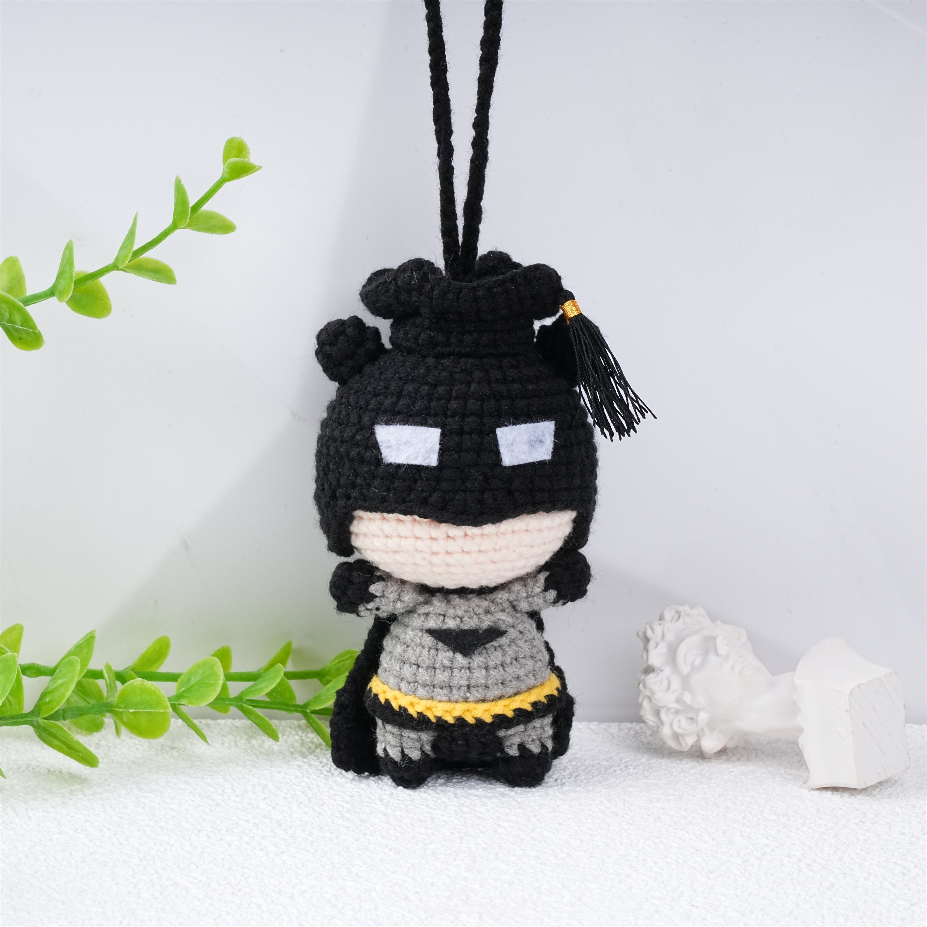 Handmade Crochet Graduation Doll,Brown/Black/Yellow Hair Doll,Gifts for Friends