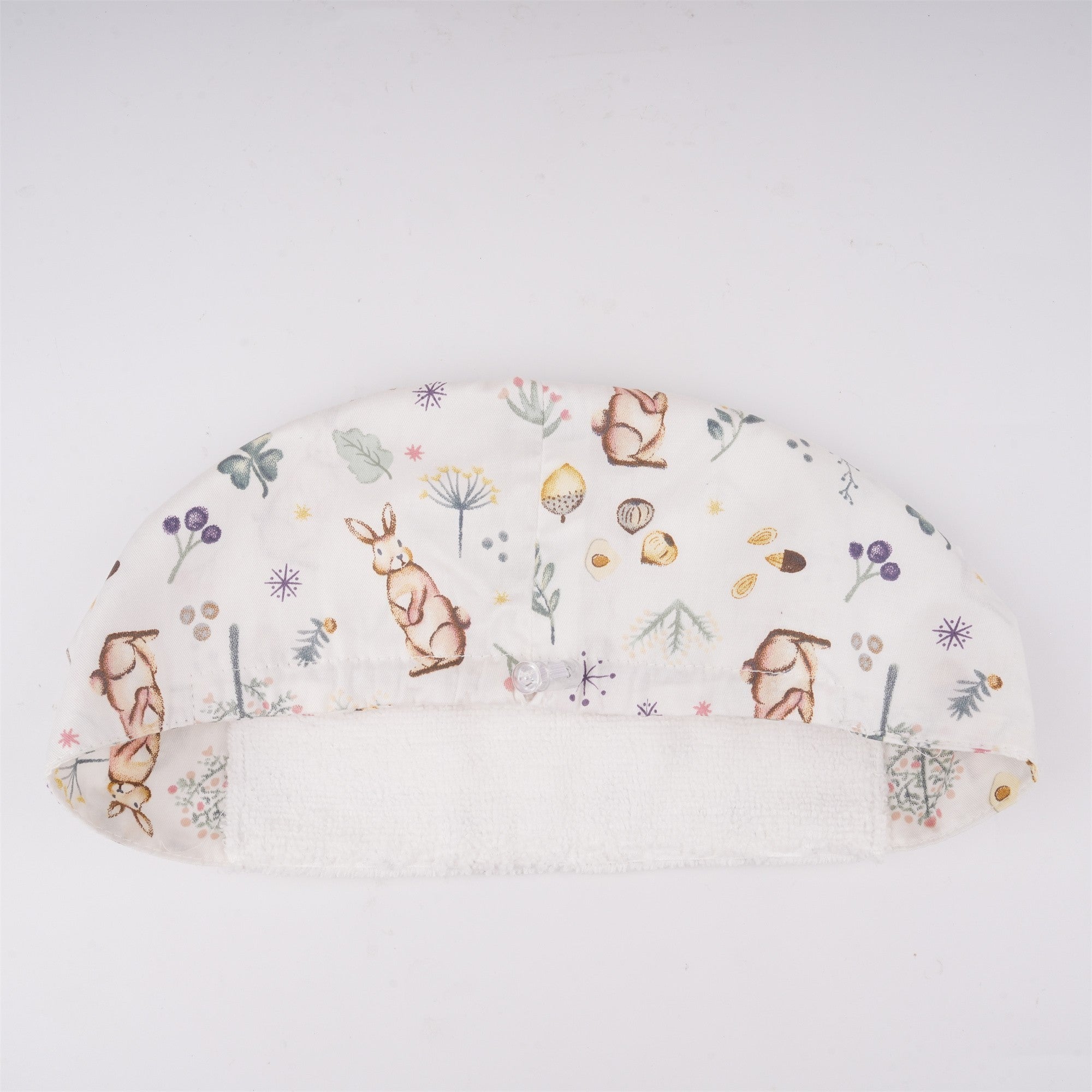 Cute Bunny Floral Euro Surgical Scrub Cap