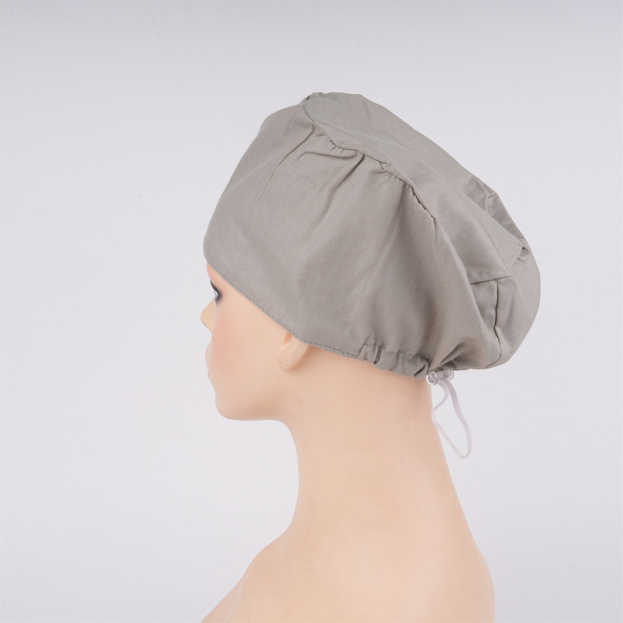 Grey Solid Cotton Surgical Scrub Cap - EURO STYLE