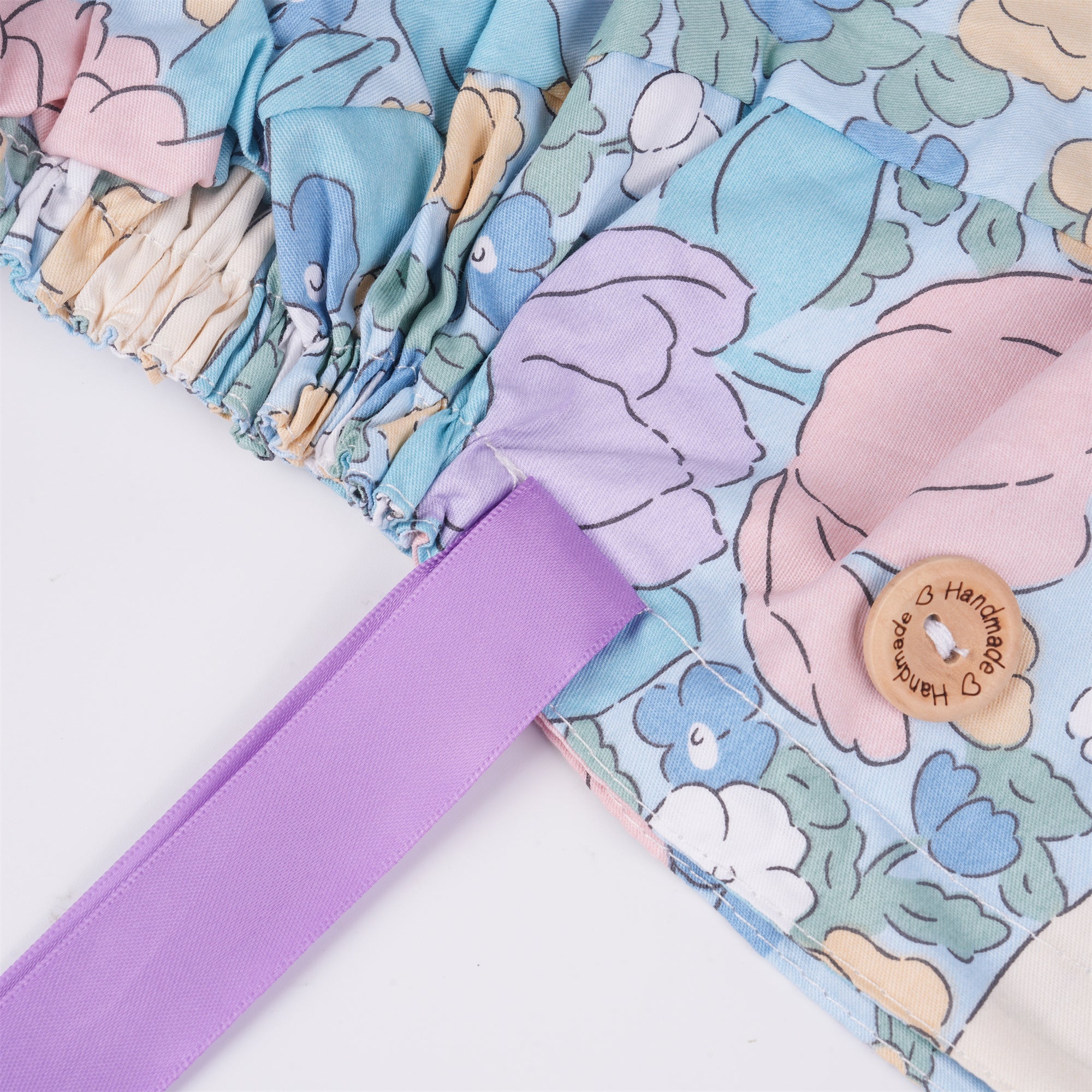 Tulip Bunny Cotton Ponytail Scrub Cap