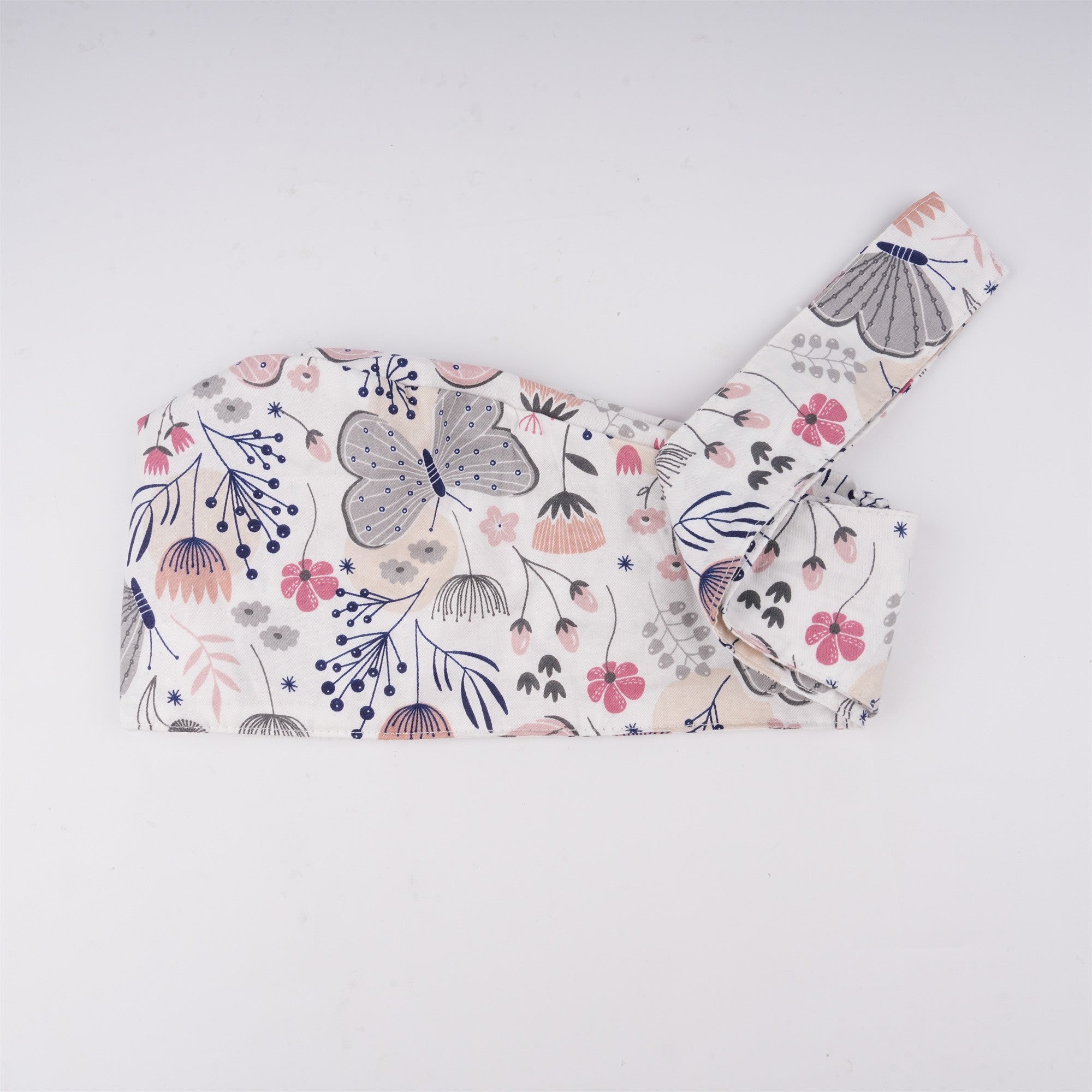 Butterfly Print Cotton Scrub Cap,Handmade Cotton OR Hat Tieback Style