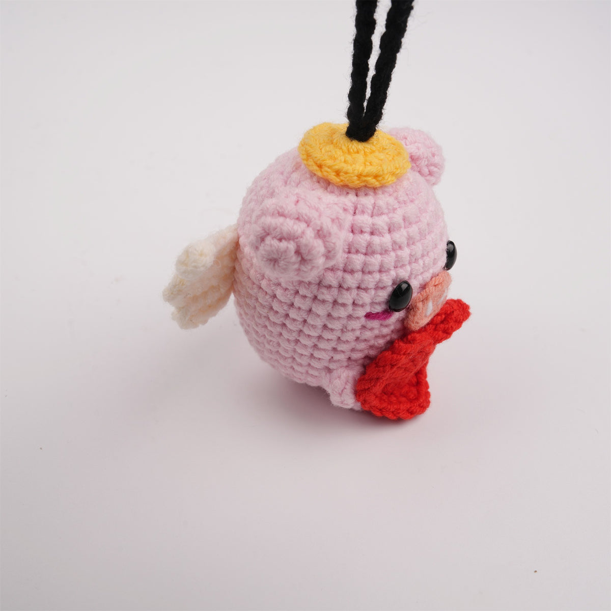 Cupid Piggy Crochet Ornament,Car Decor